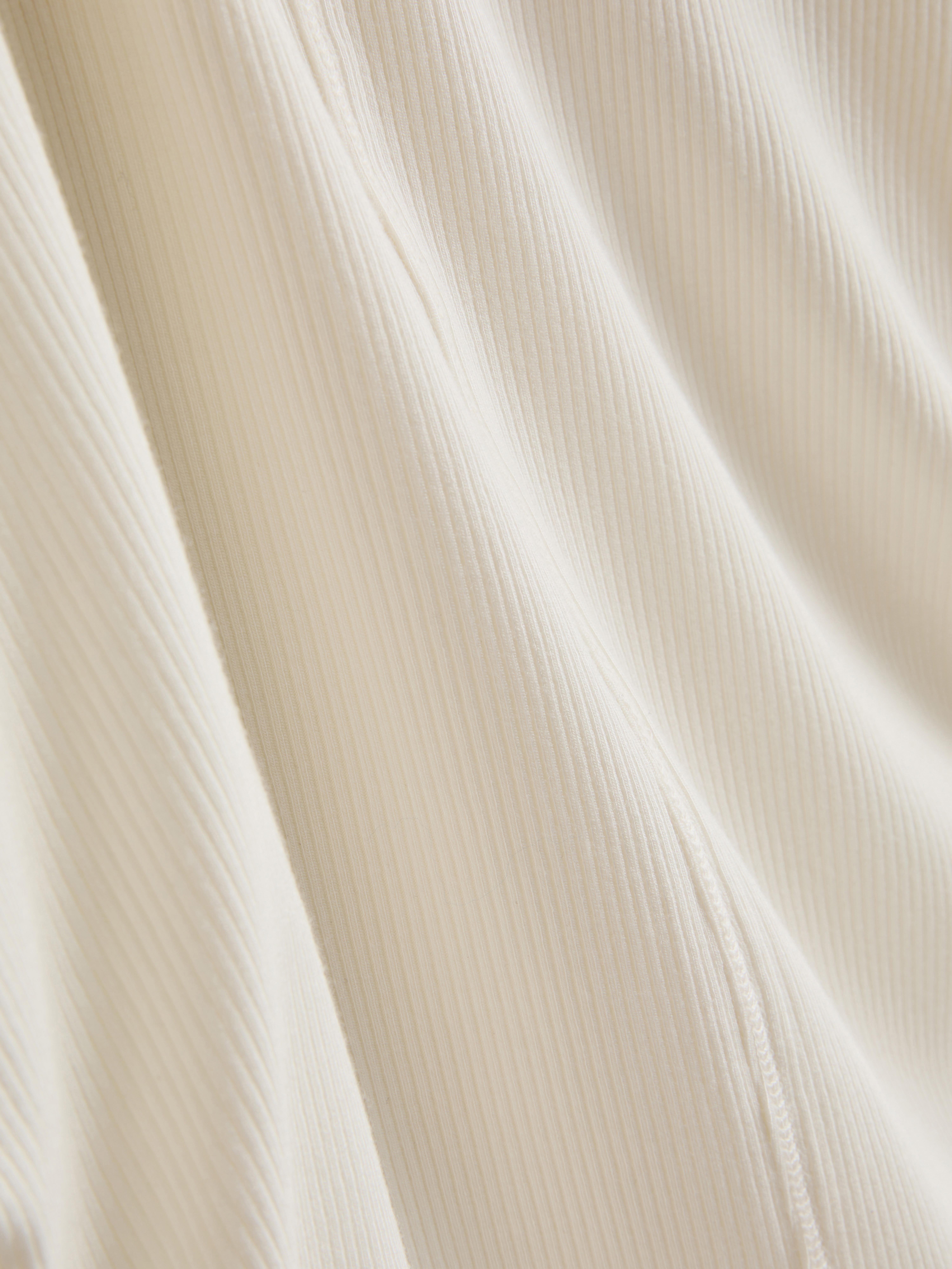 Paula Echevarría Long-Sleeve Double-Layered Top - Ivory