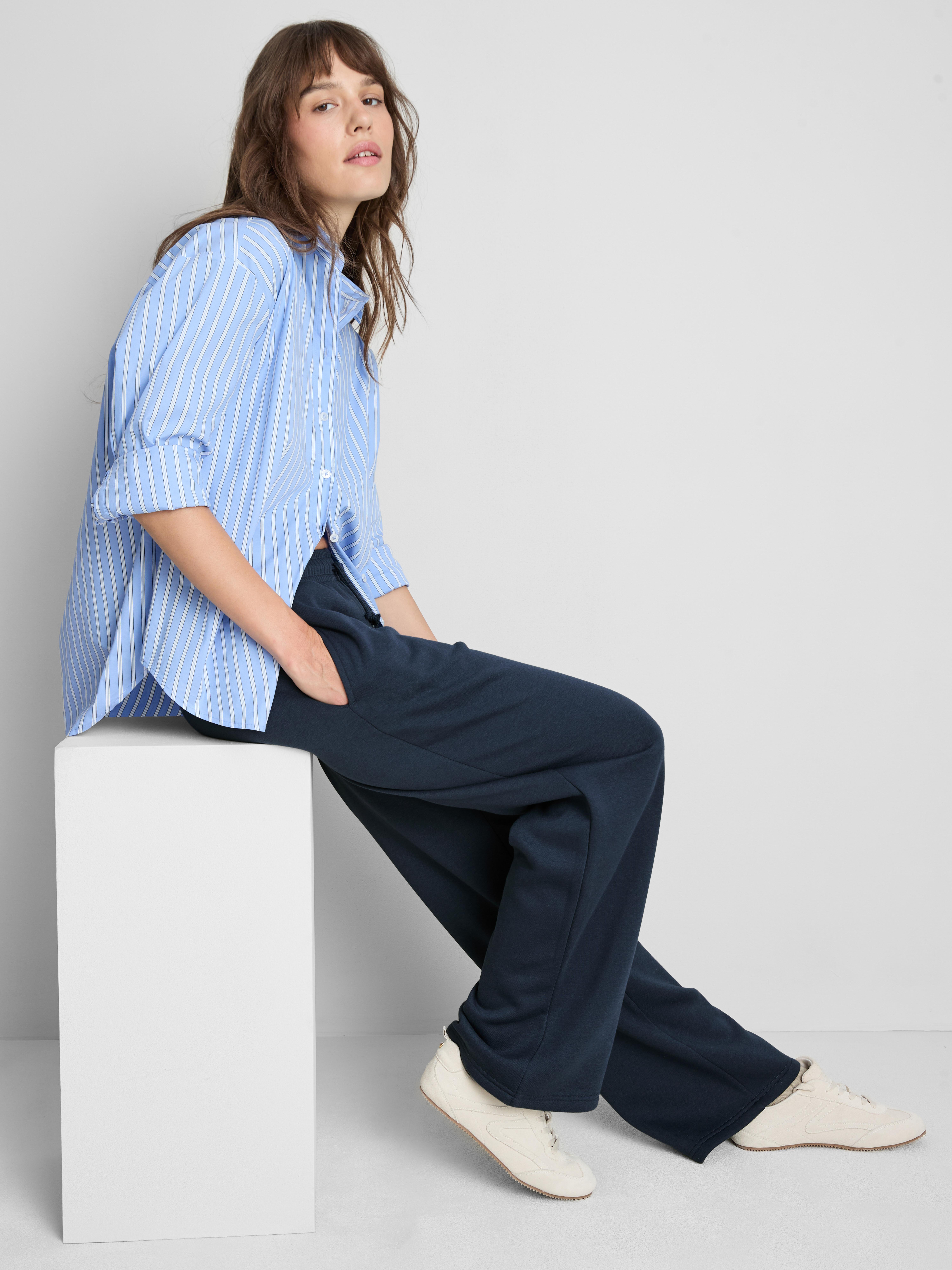 Cotton-Blend Straight-Leg Joggers - Navy