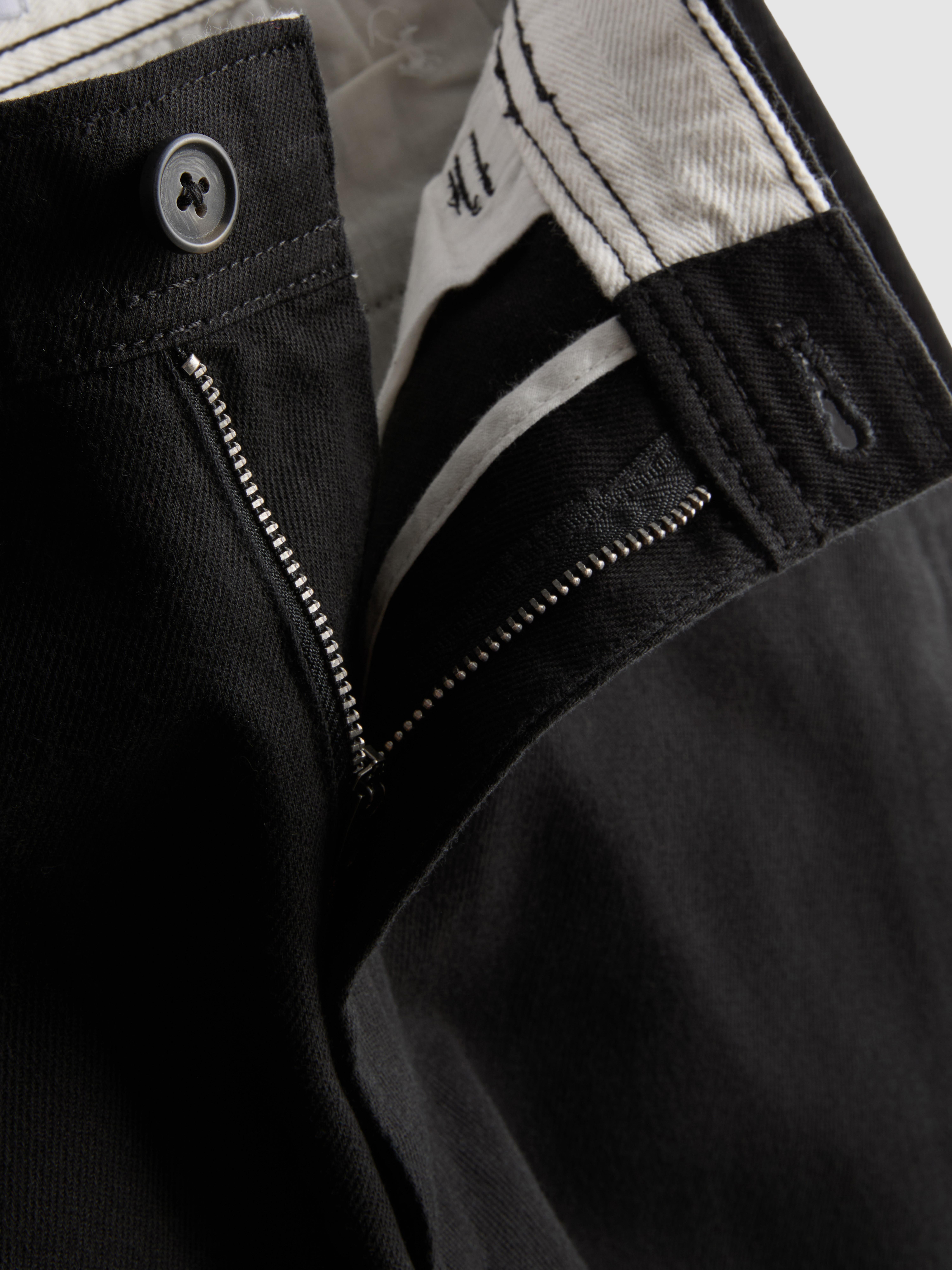 Mid-Rise Chino Pants - Black
