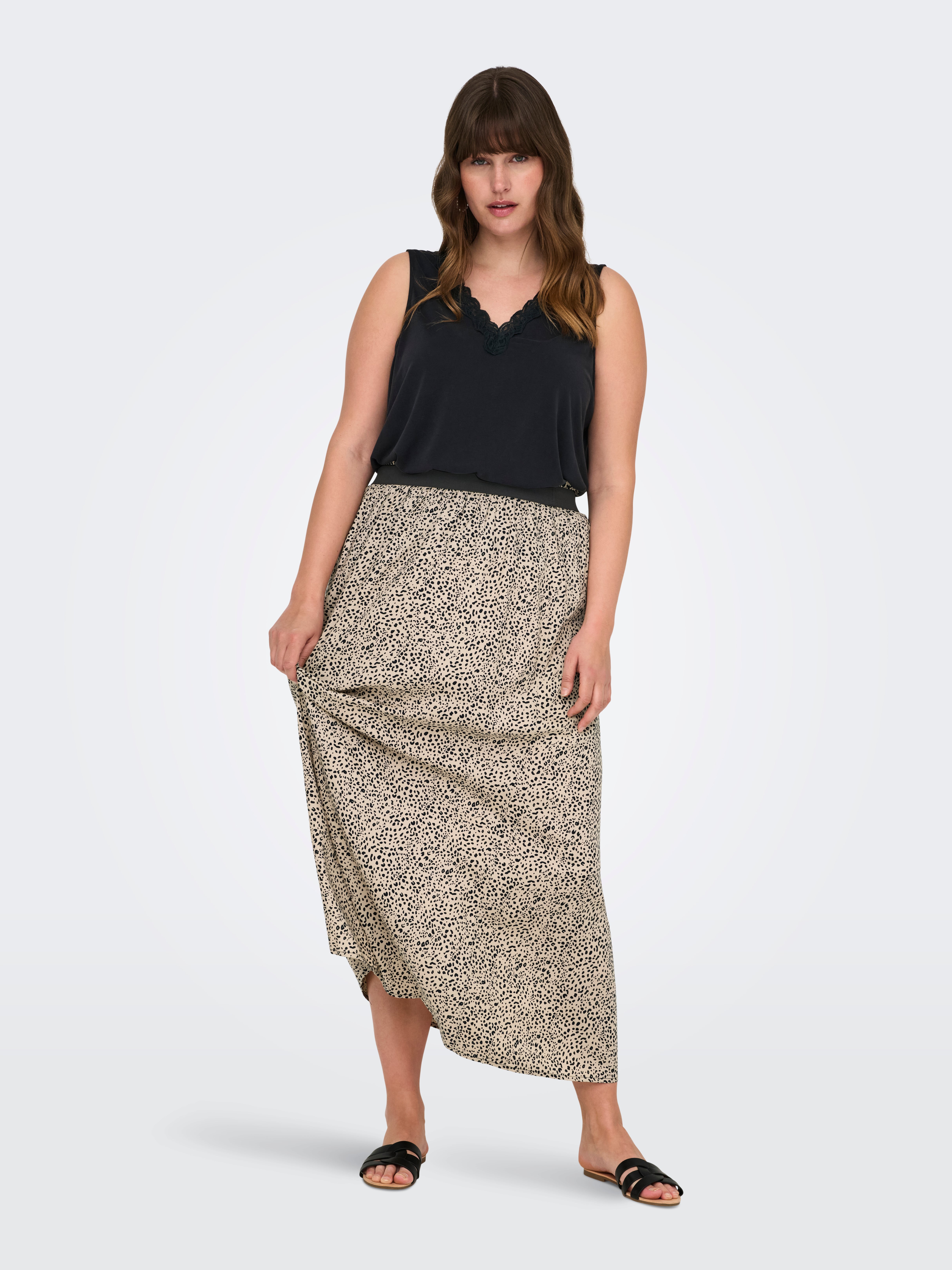 CARVENEDIG Long skirt Silver Mink