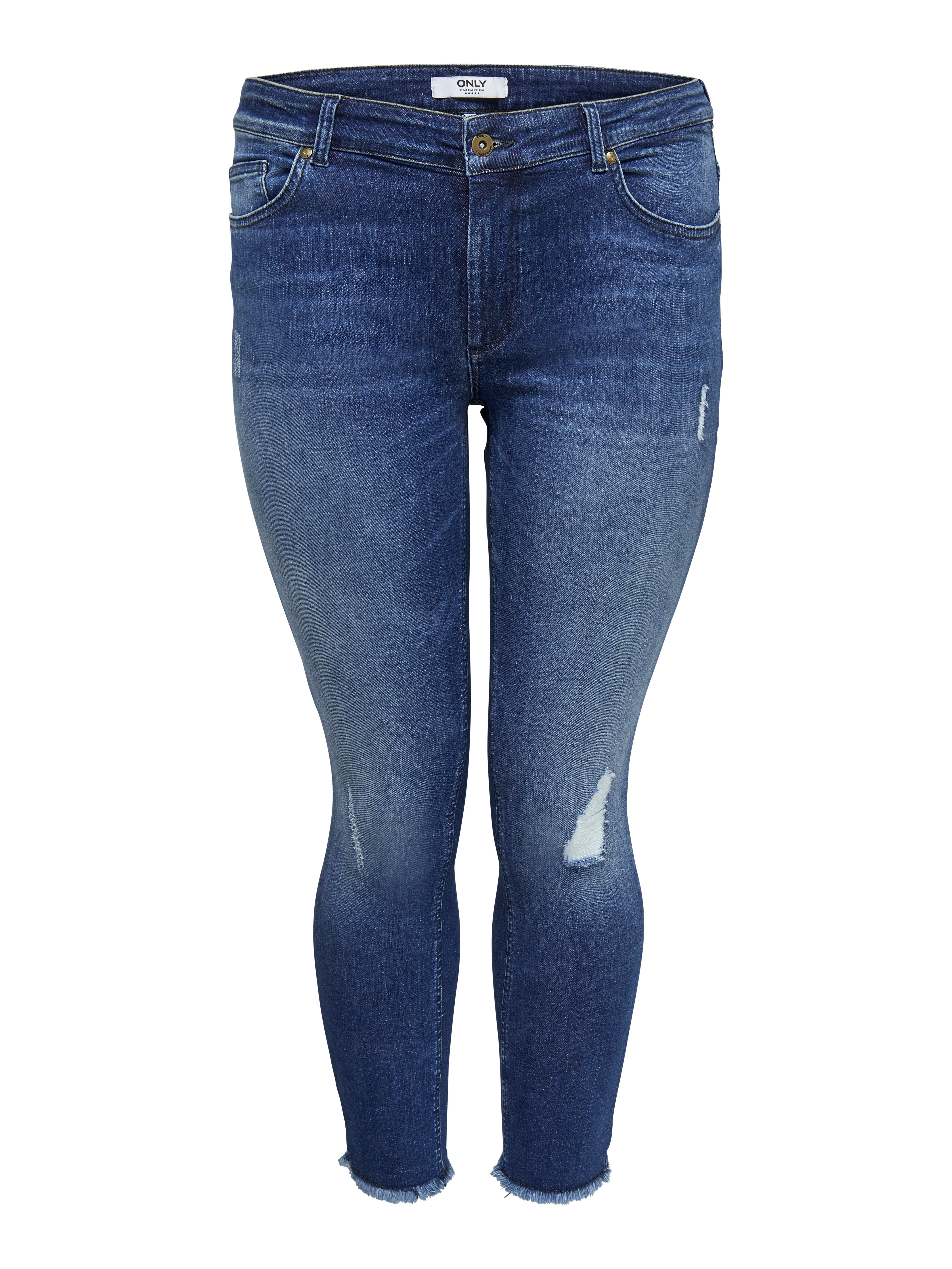CARWILLY Regular waist Skinny Fit Ankle length Jeans Medium Blue Denim