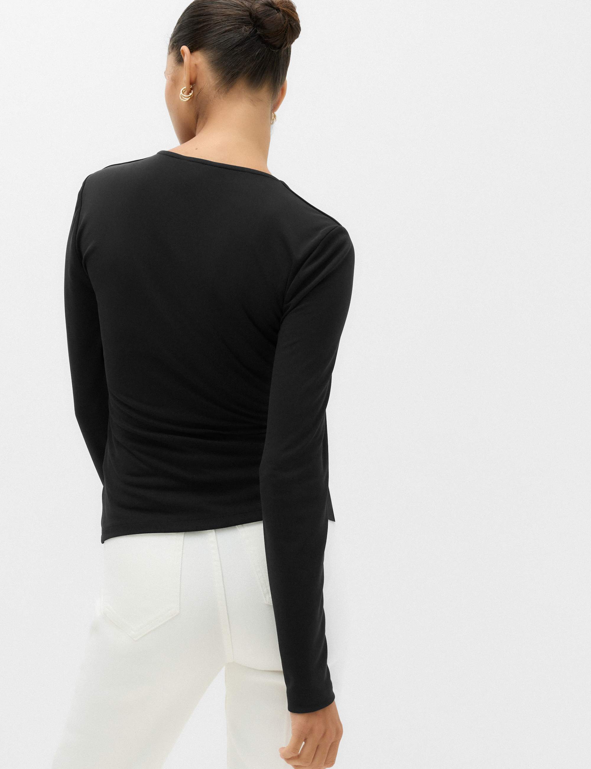 Long Sleeve Wrap Hem Top