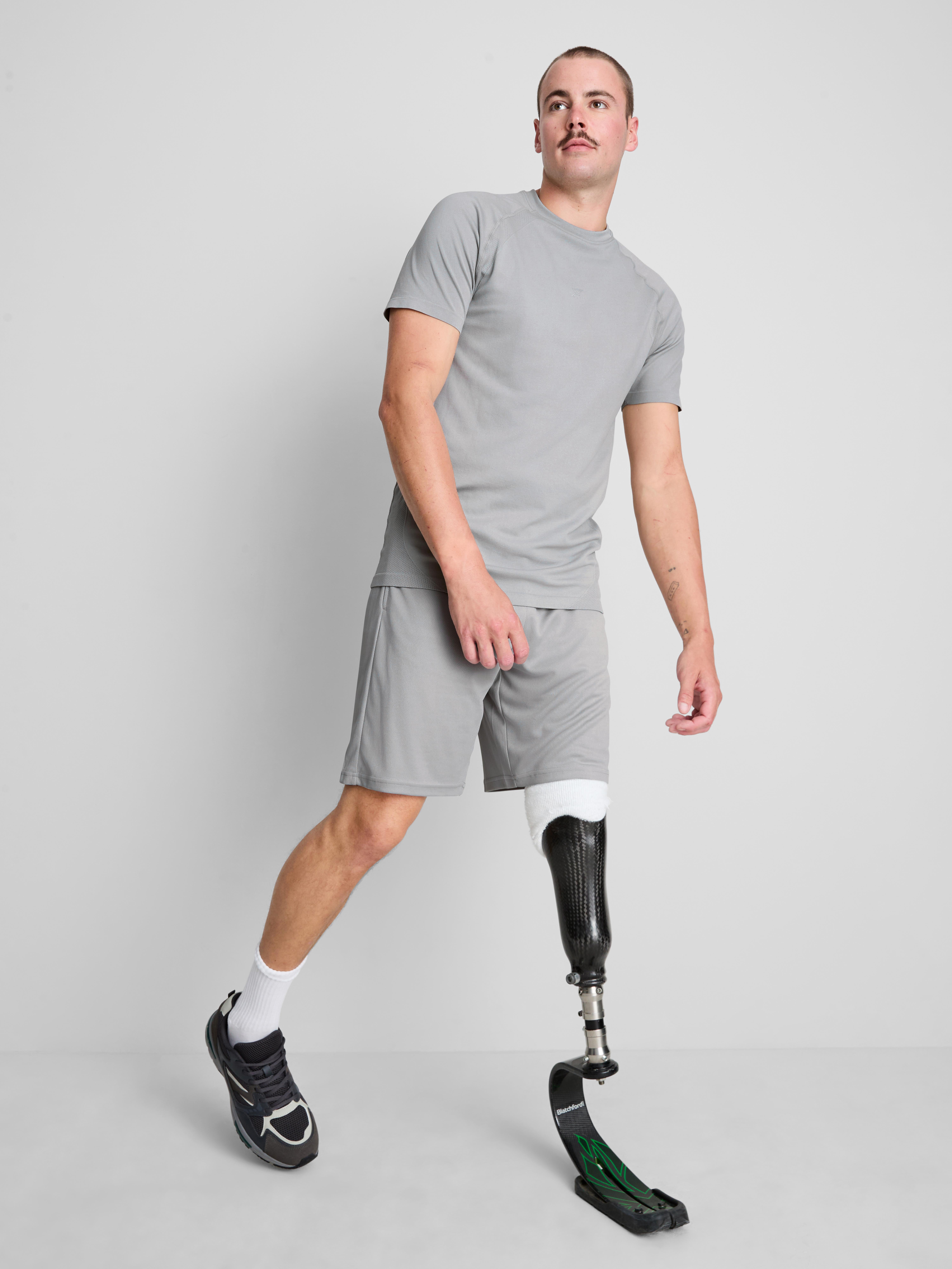 Mesh Gym Shorts - Light Gray