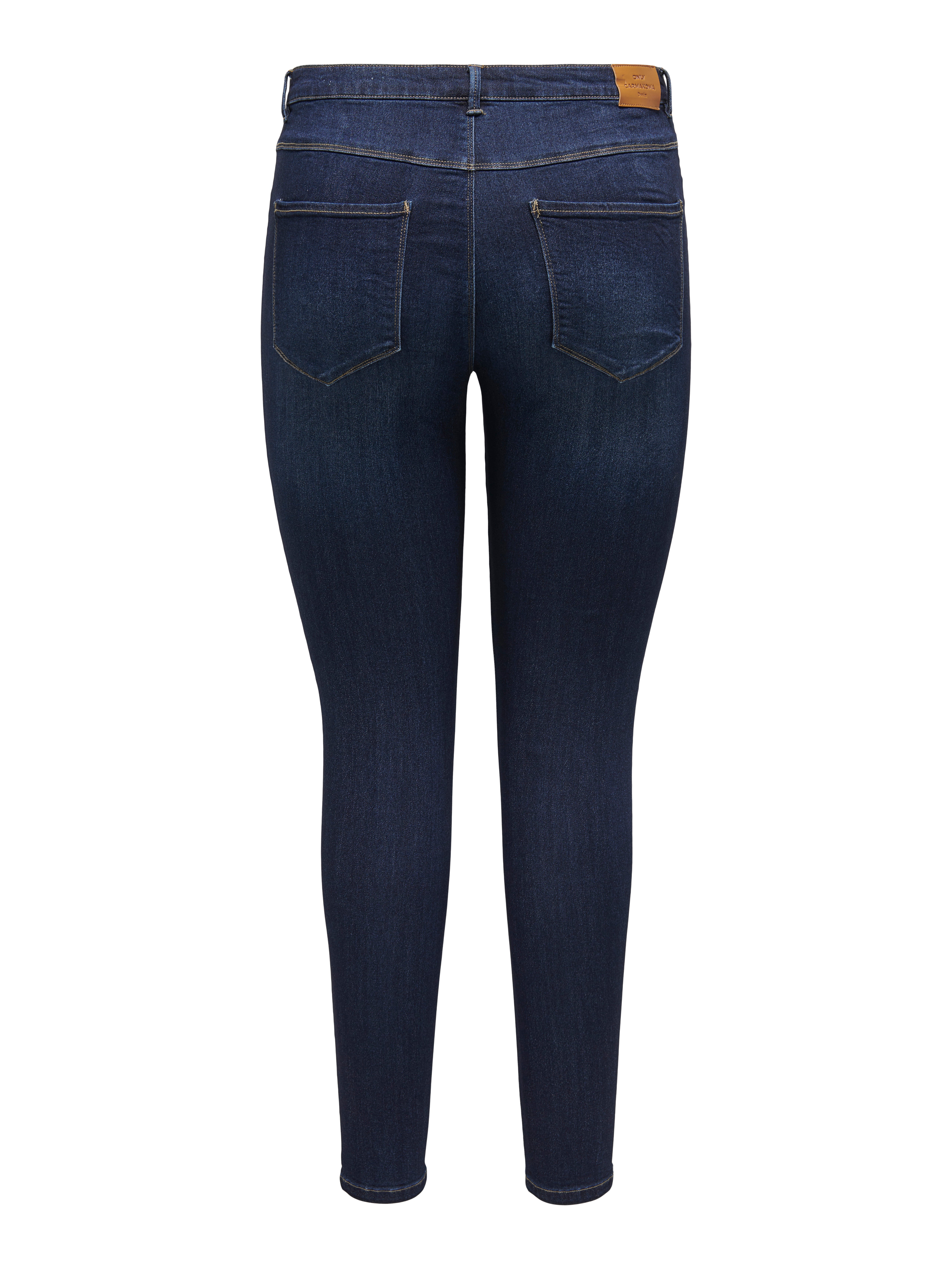 CARTHUNDER Skinny Fit Jeans Dark Blue Denim