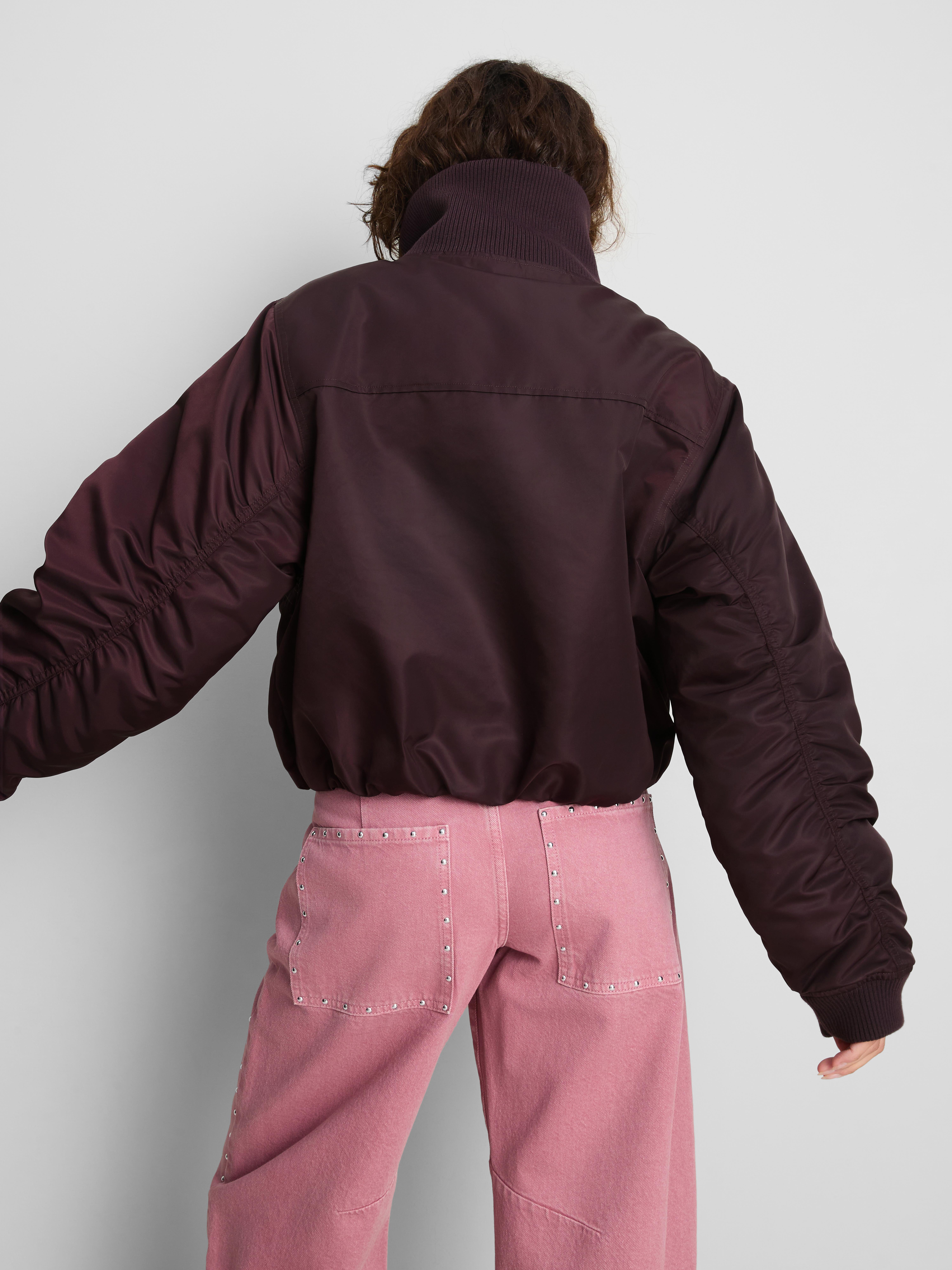 The Primark Scene | High Collar Padded Bomber Jacket - Burgundy