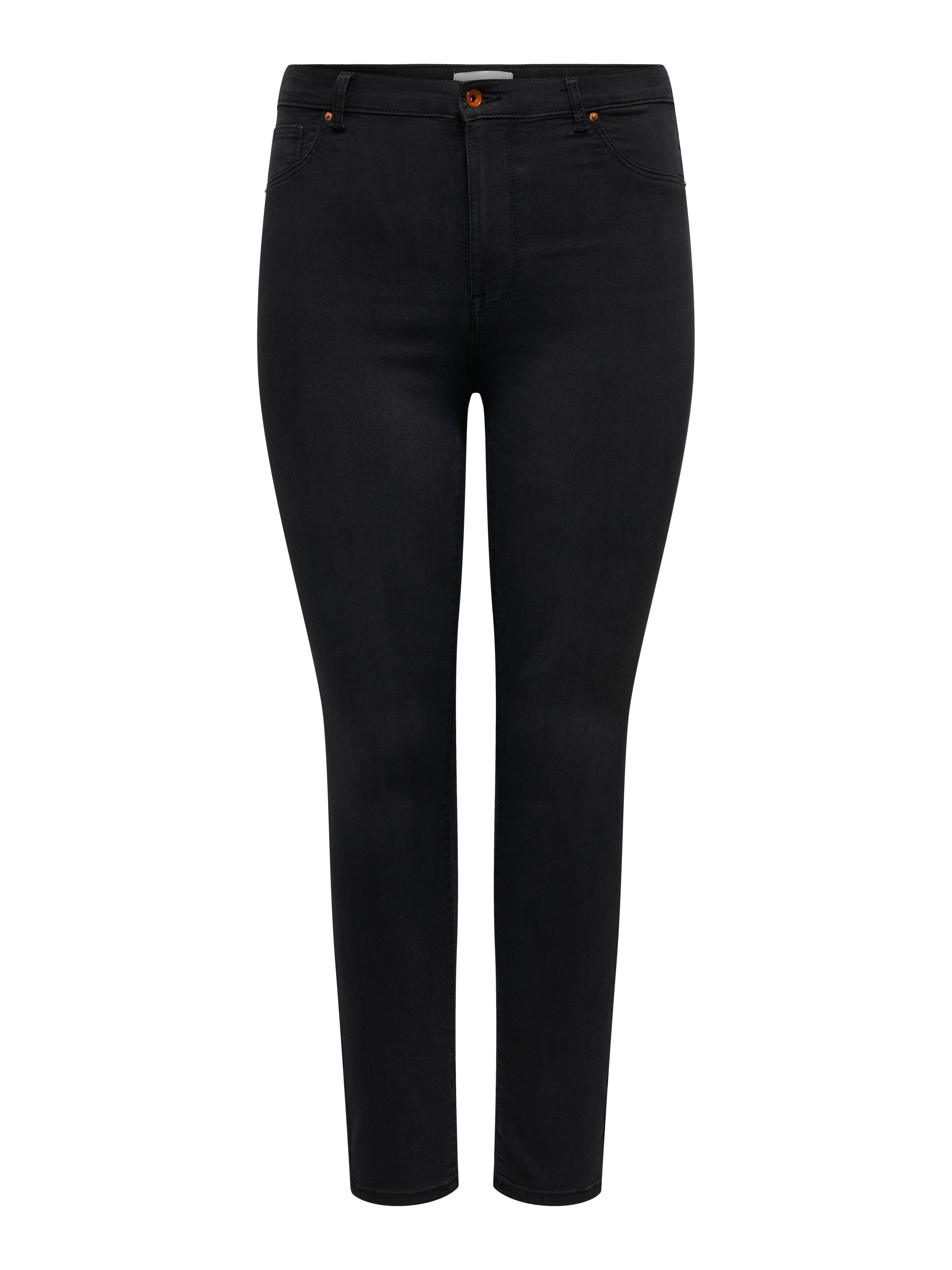 CARMILA-IRIS High waist Skinny Fit Ankle length Jeans Washed Black