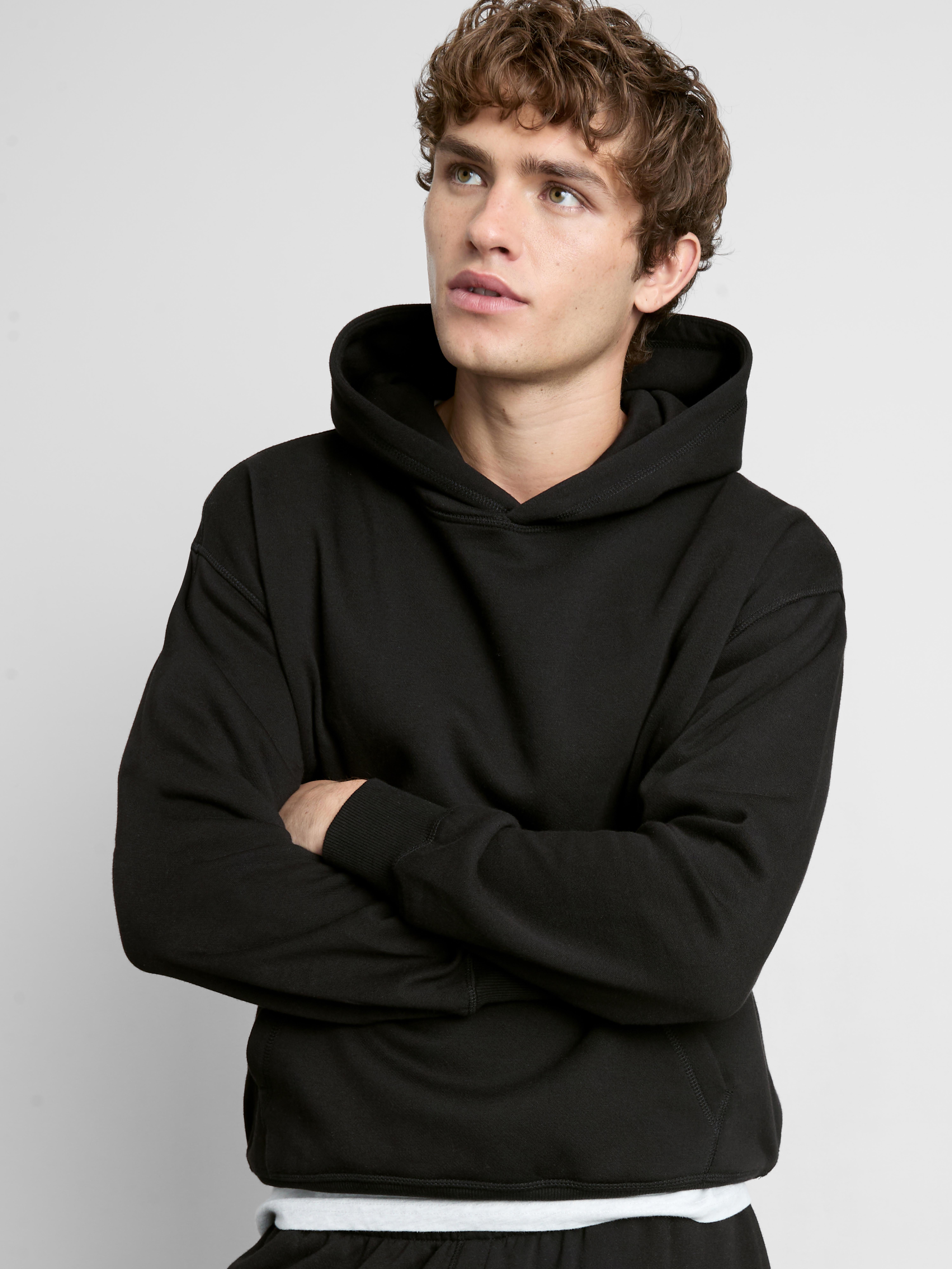 Oversized Pullover Hoodie - Black