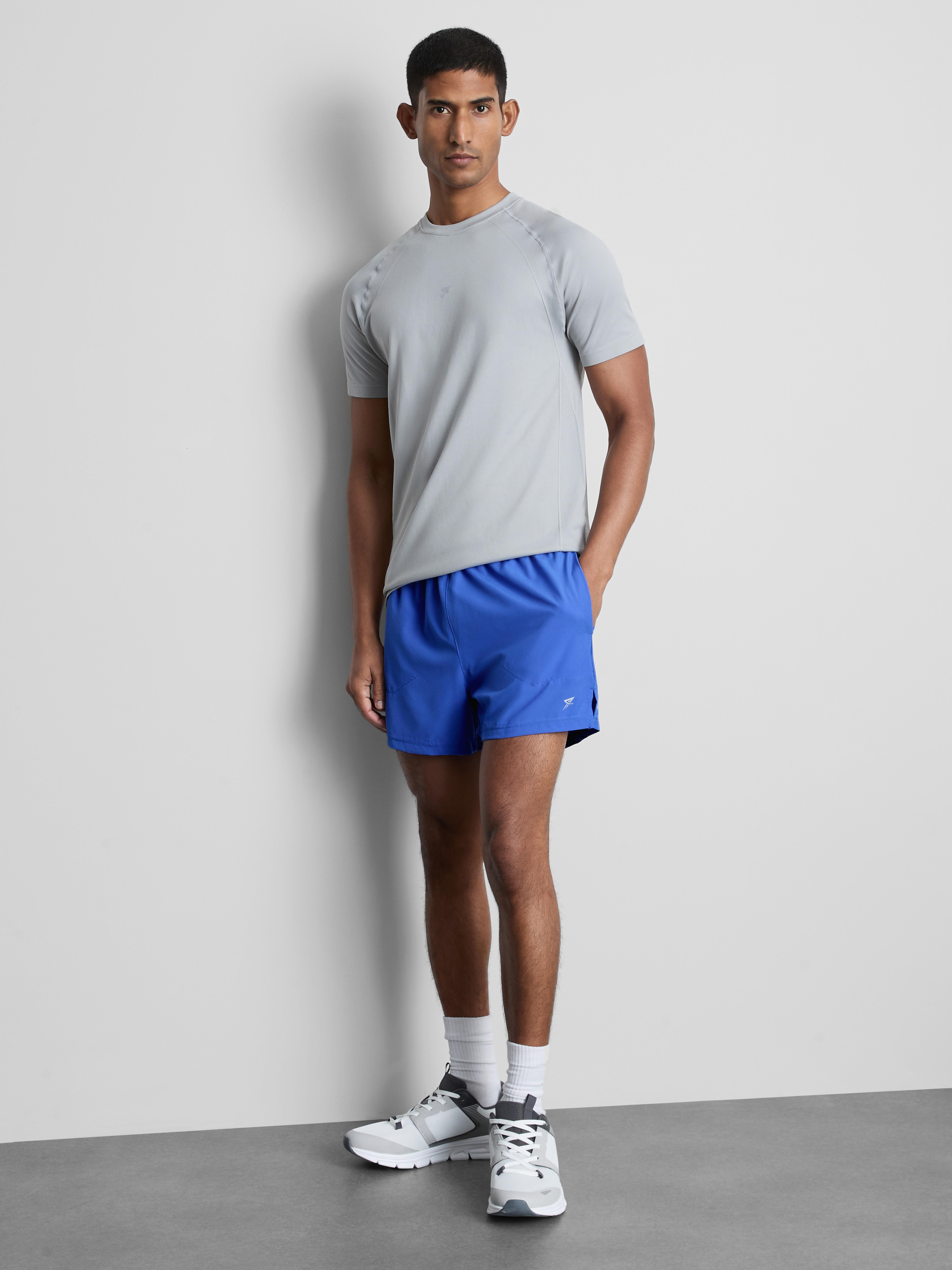 Drawstring Running Shorts - Bright Blue