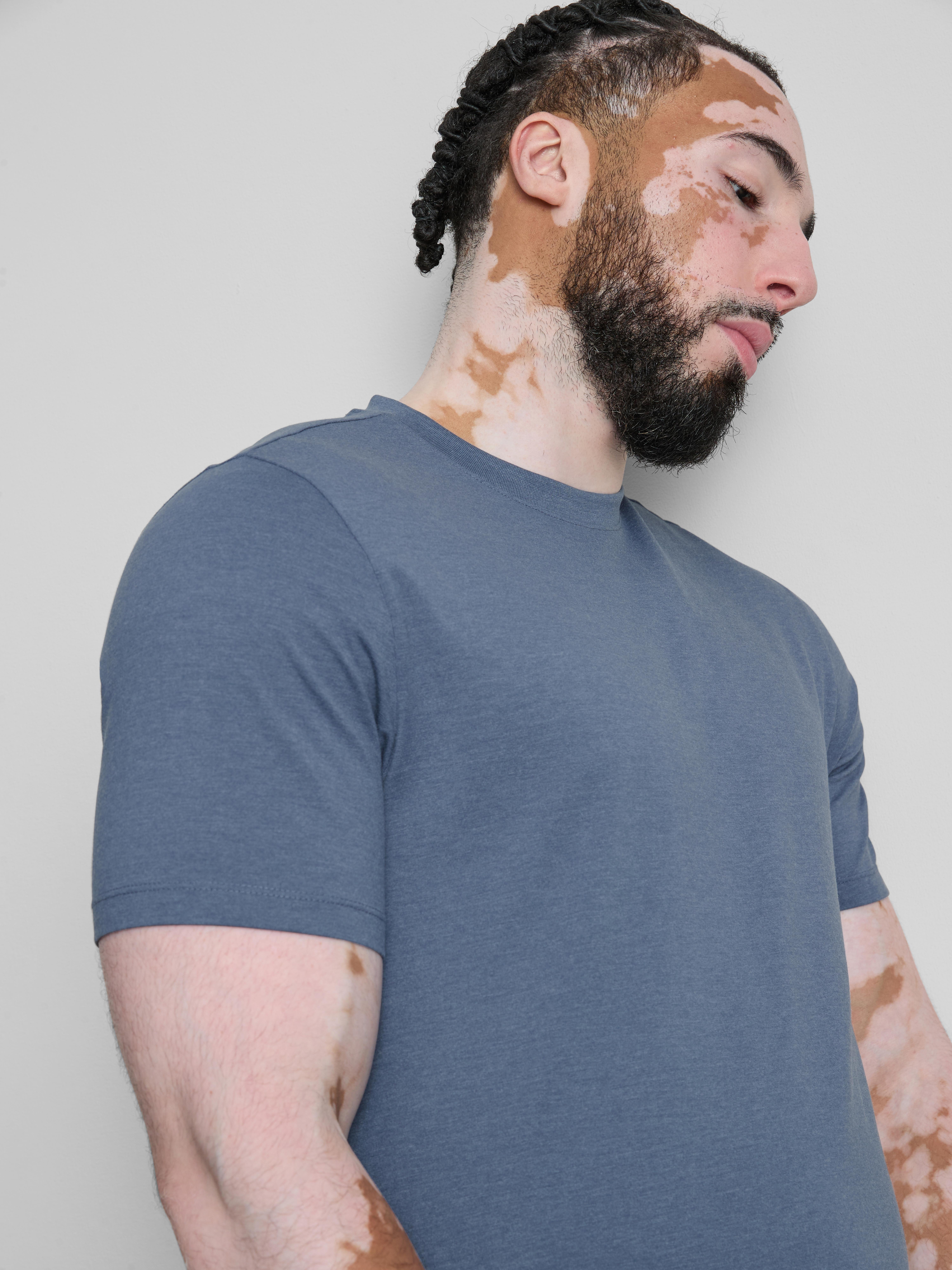 Relaxed Fit LYCRA® T-Shirt - Blue Heather