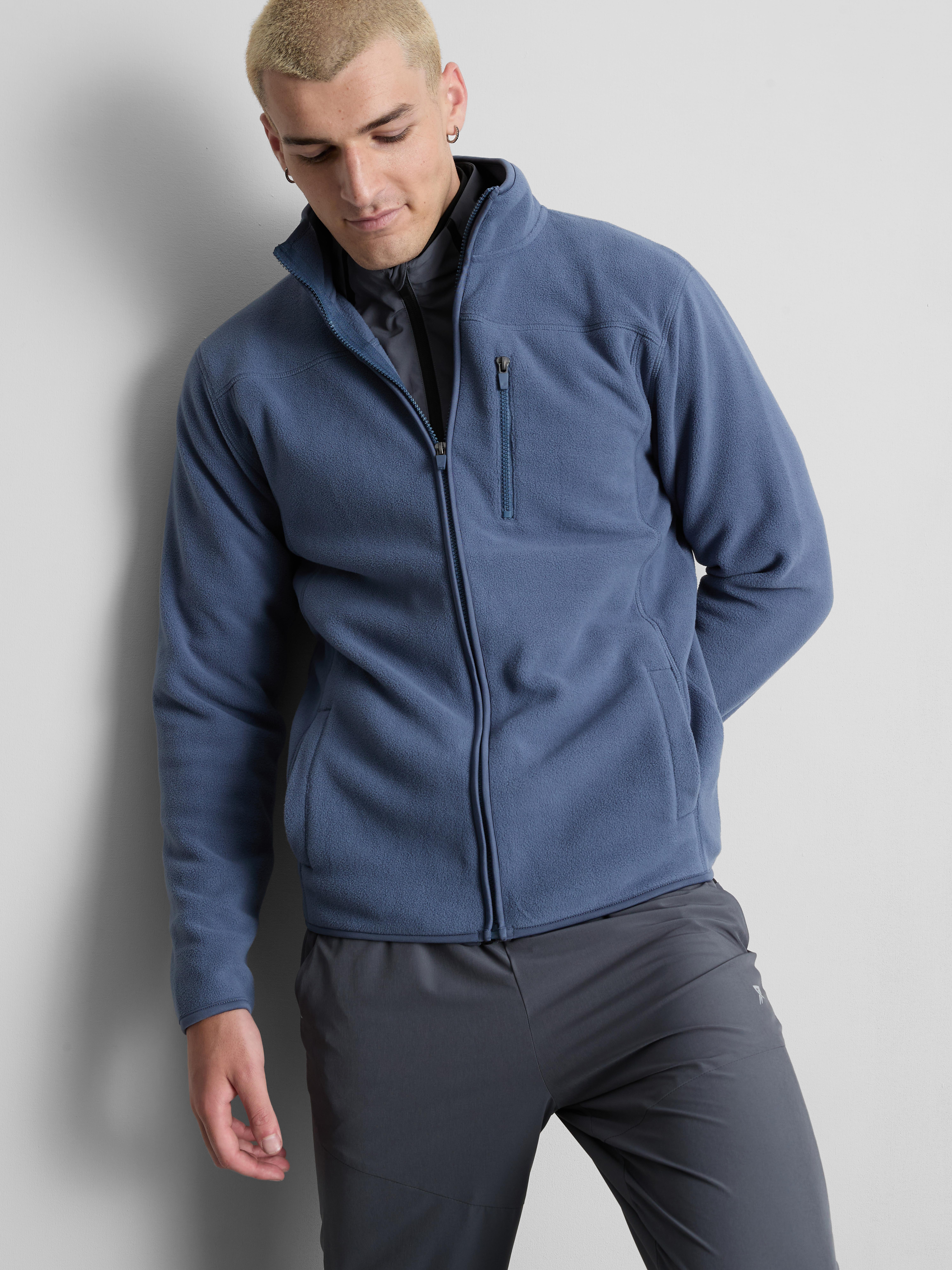 Zip-Up Fleece Jacket - Blue