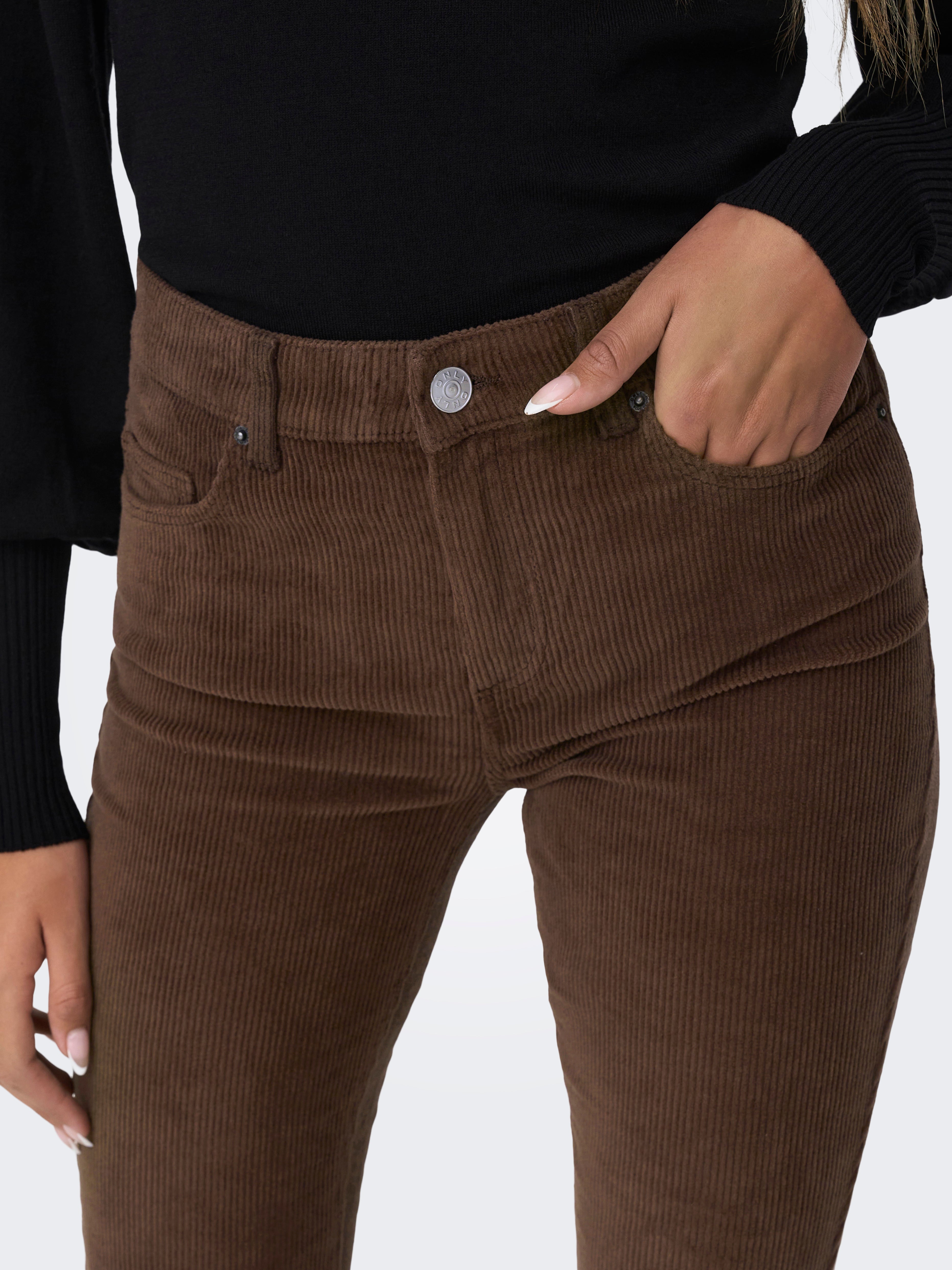 ONLMARY-GLOBAL Flared Fit Corduroy Trousers Shopping Bag