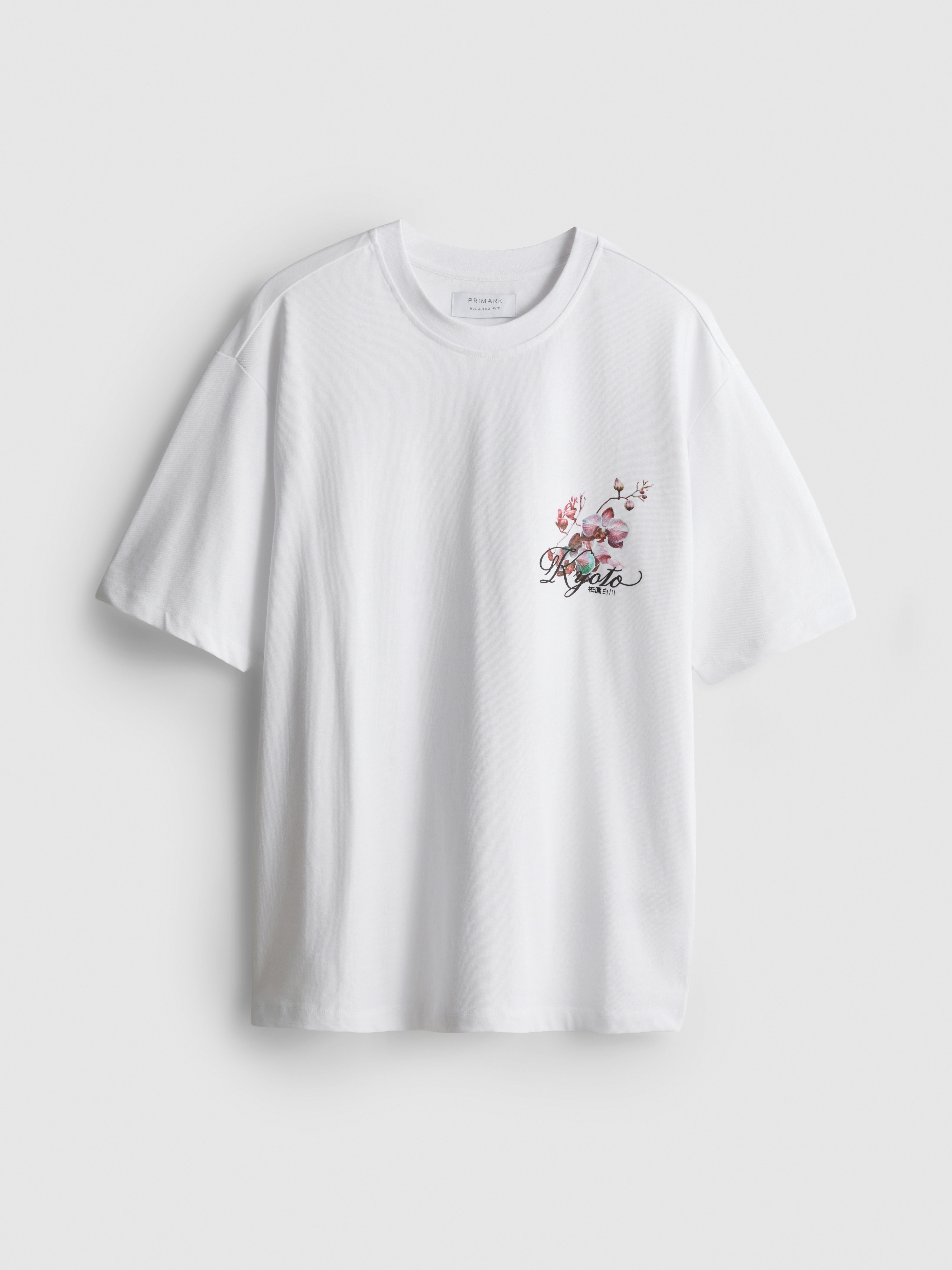 Kyoto Pure Cotton Graphic T-Shirt - White