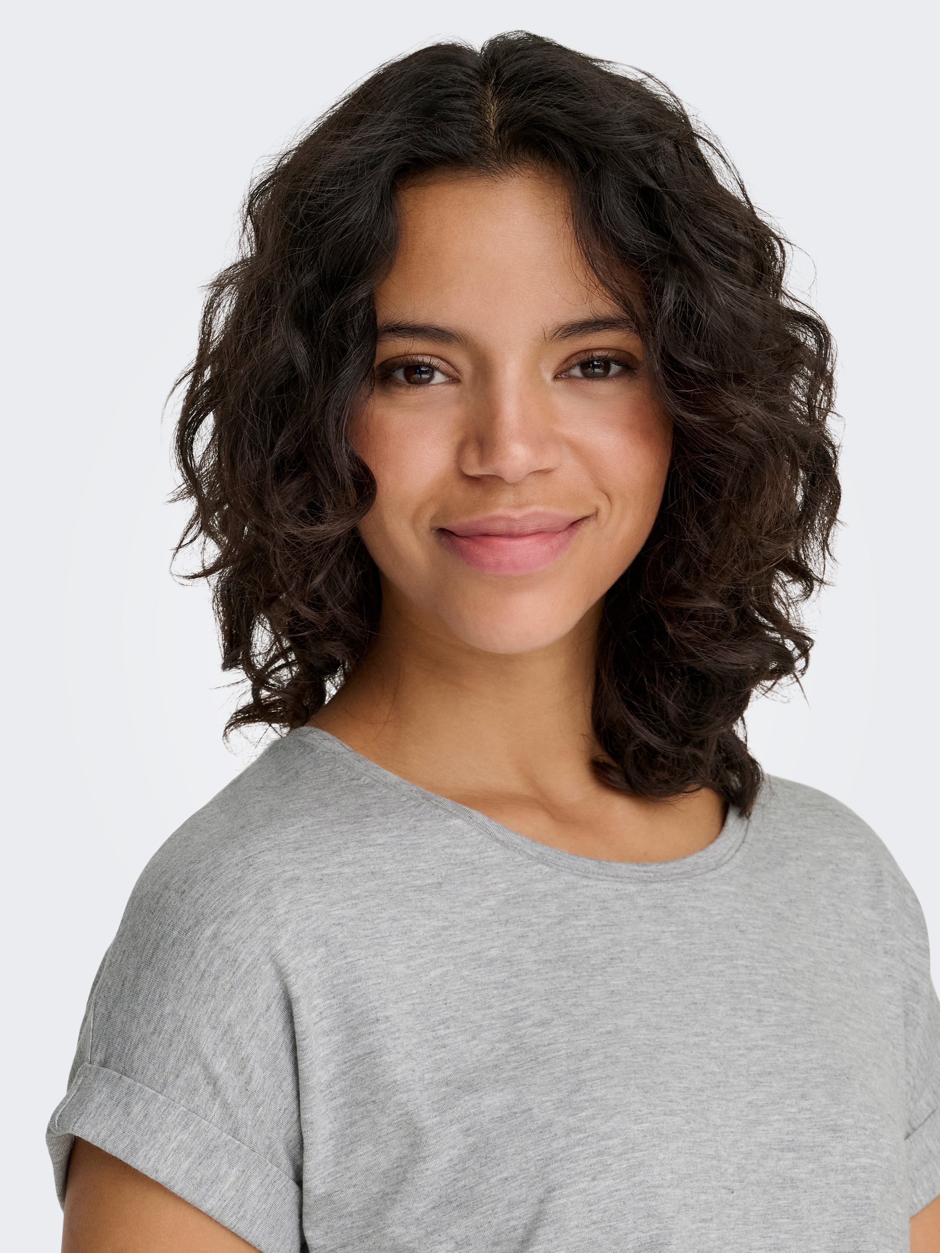 ONLMOSTER Top Light Grey Melange