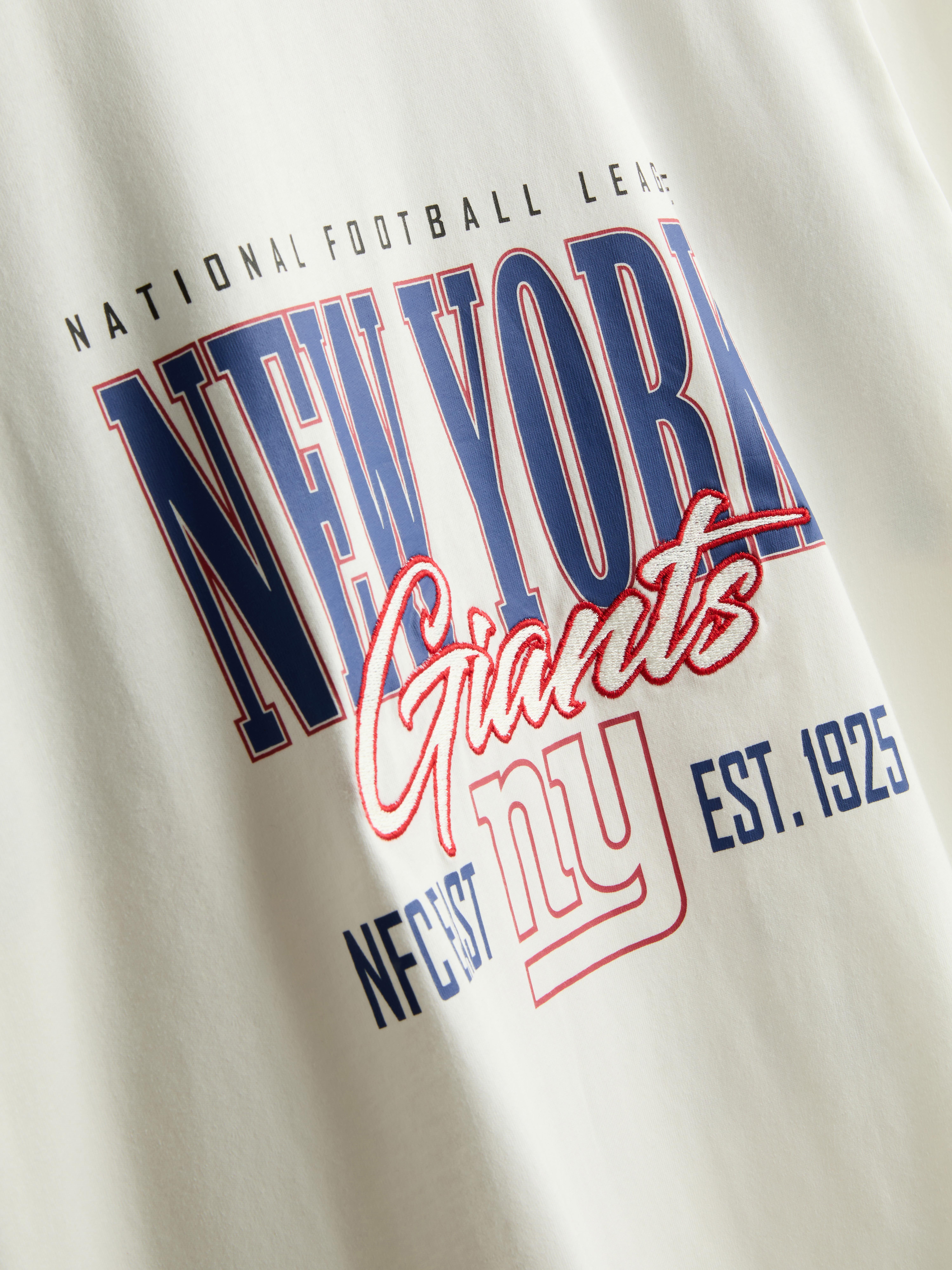 NFL New York Giants Pure Cotton Graphic T-Shirt - Ivory