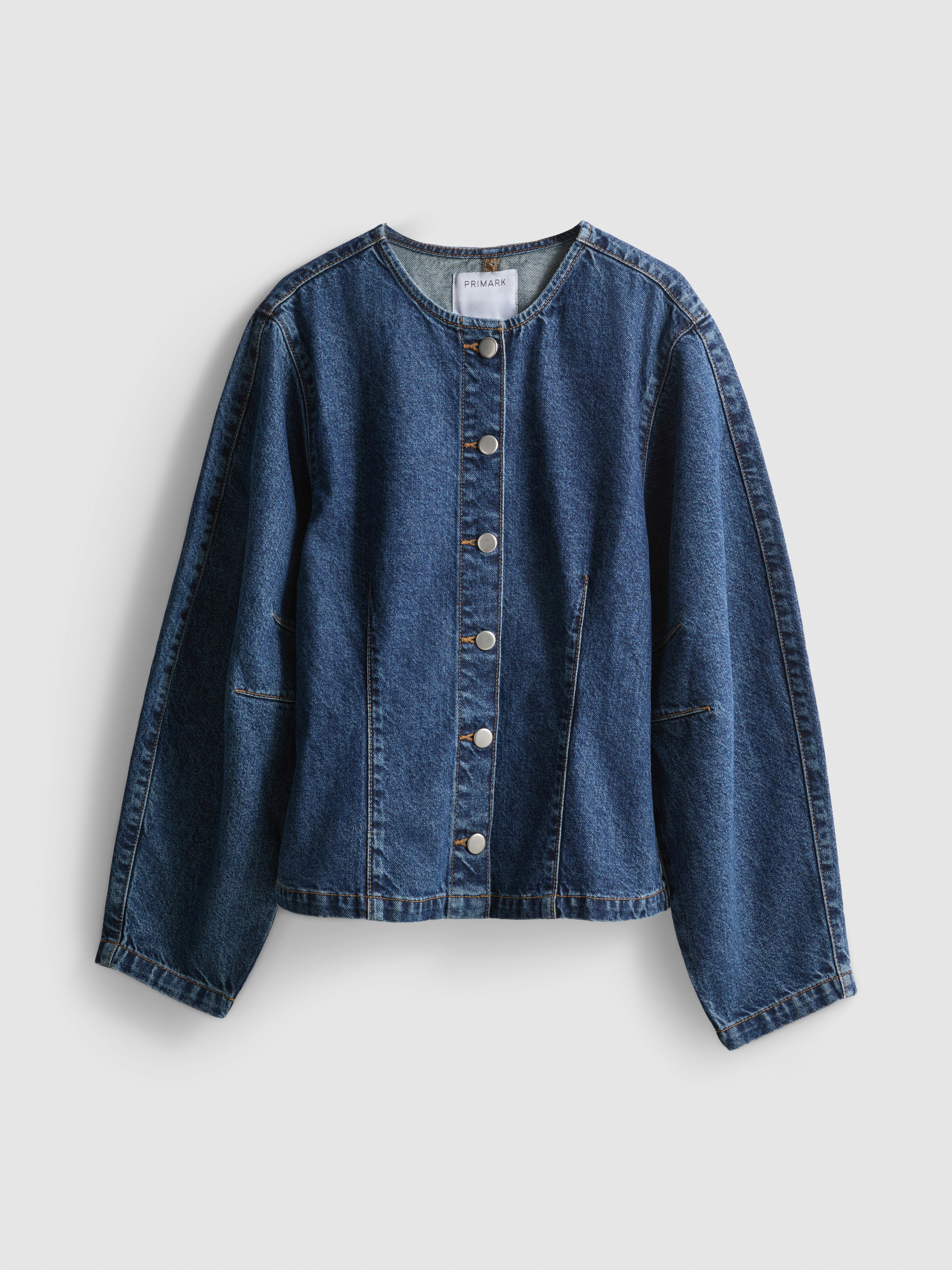 Paula Echevarría Denim Collarless Top - Indigo