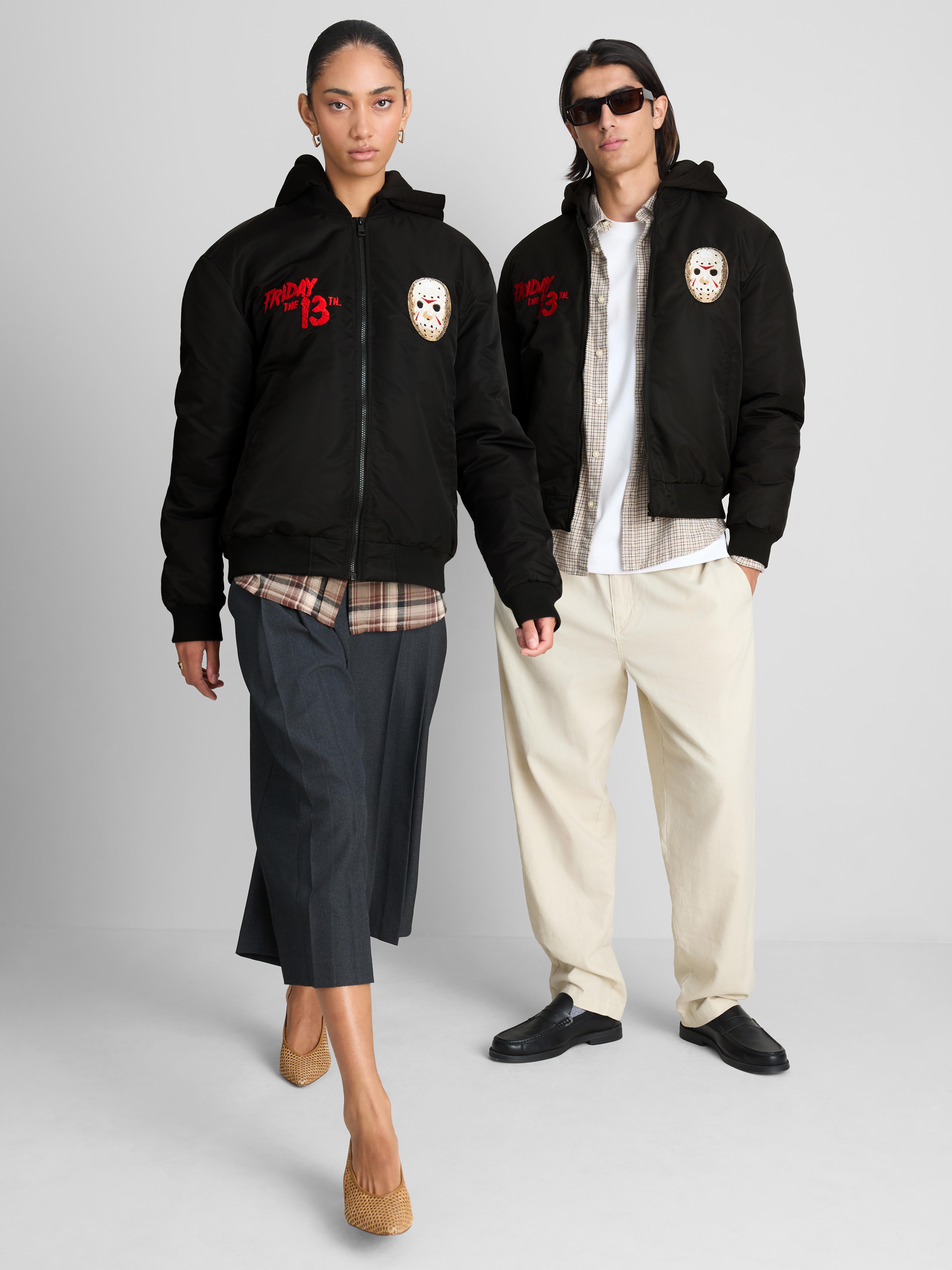 Friday The 13th Hooded Bomber Jacket - Black