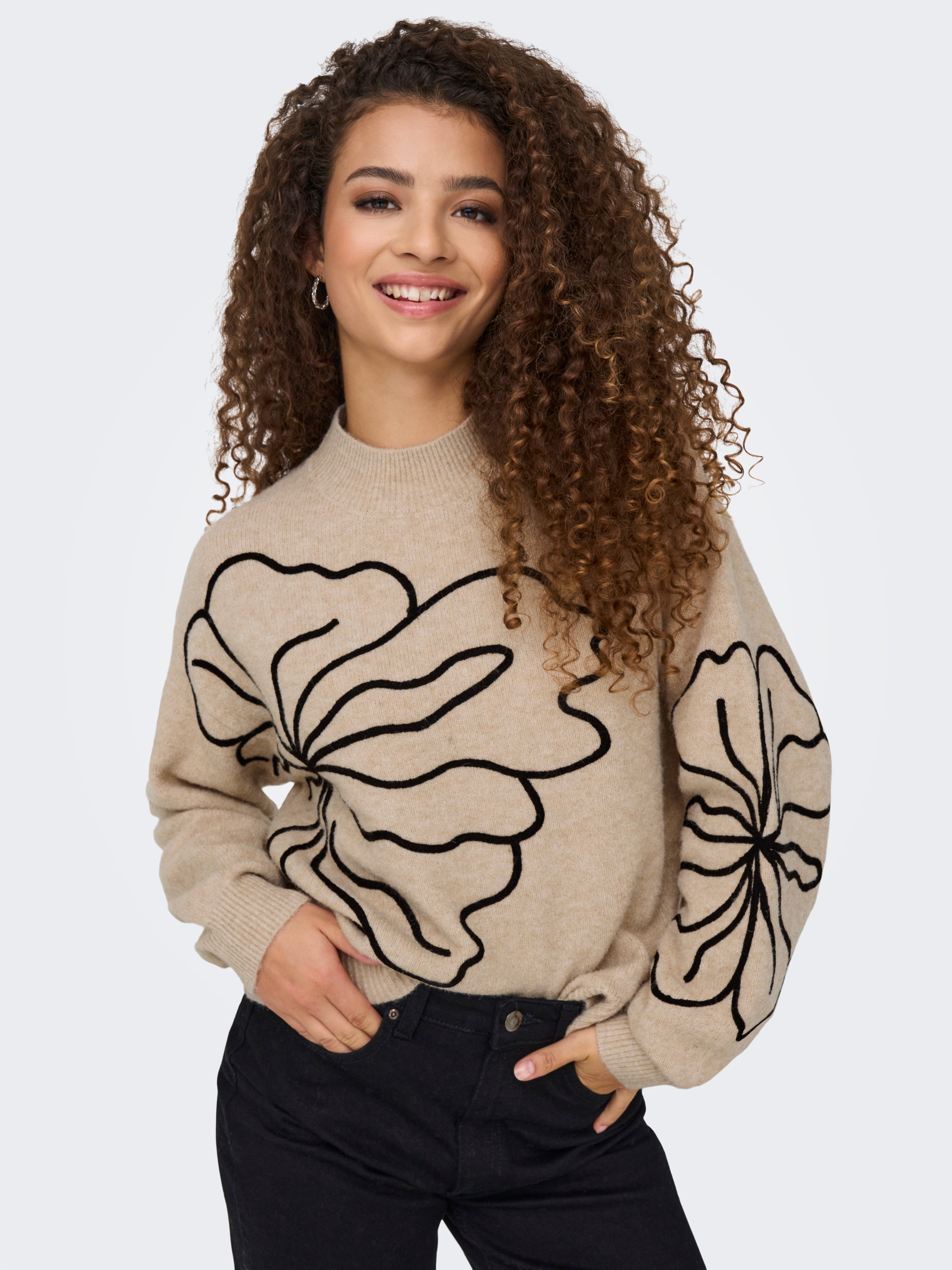 JDYJELLA Knitted pullover Cement