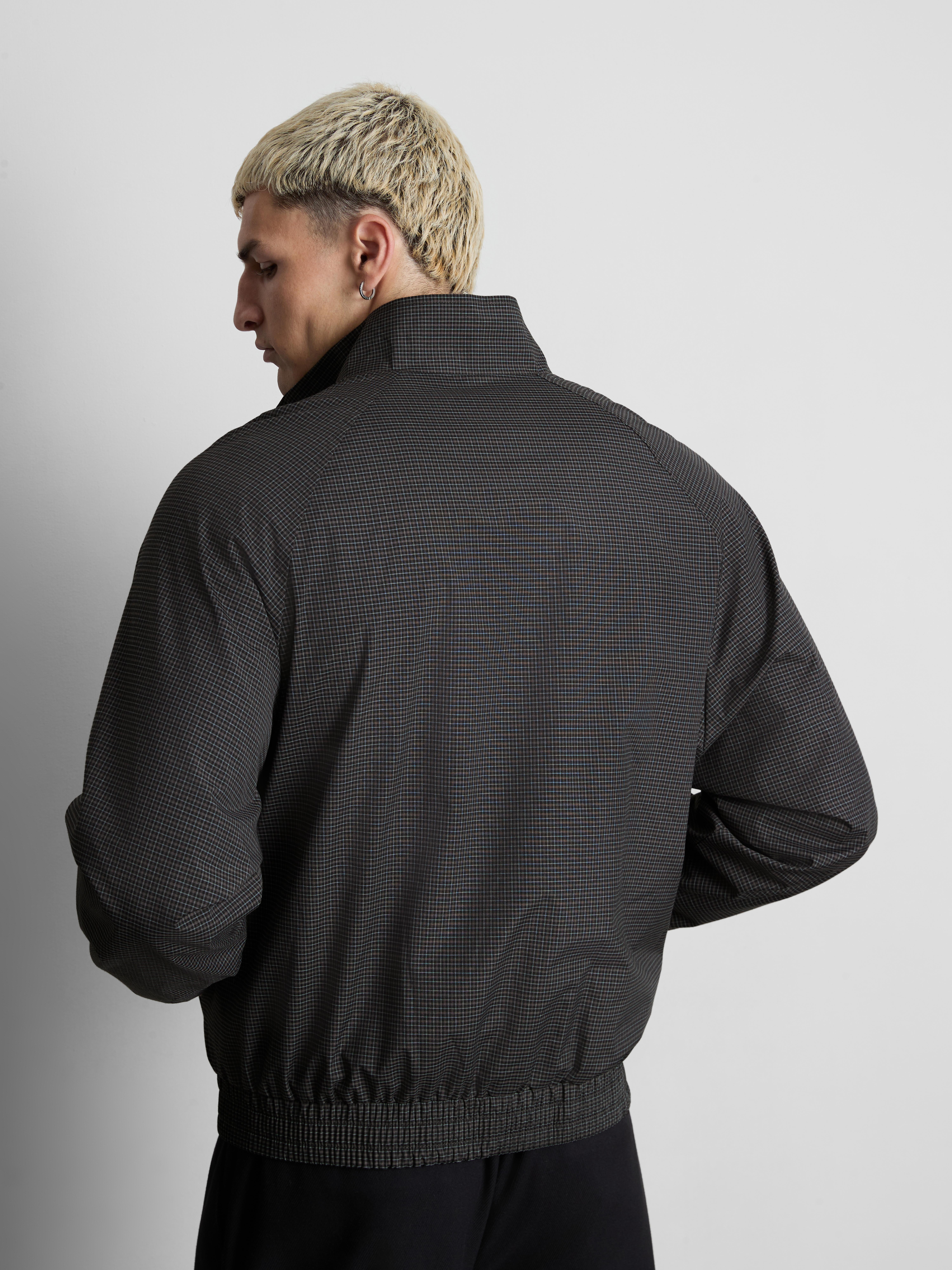 Plaid Harrington Jacket - Black