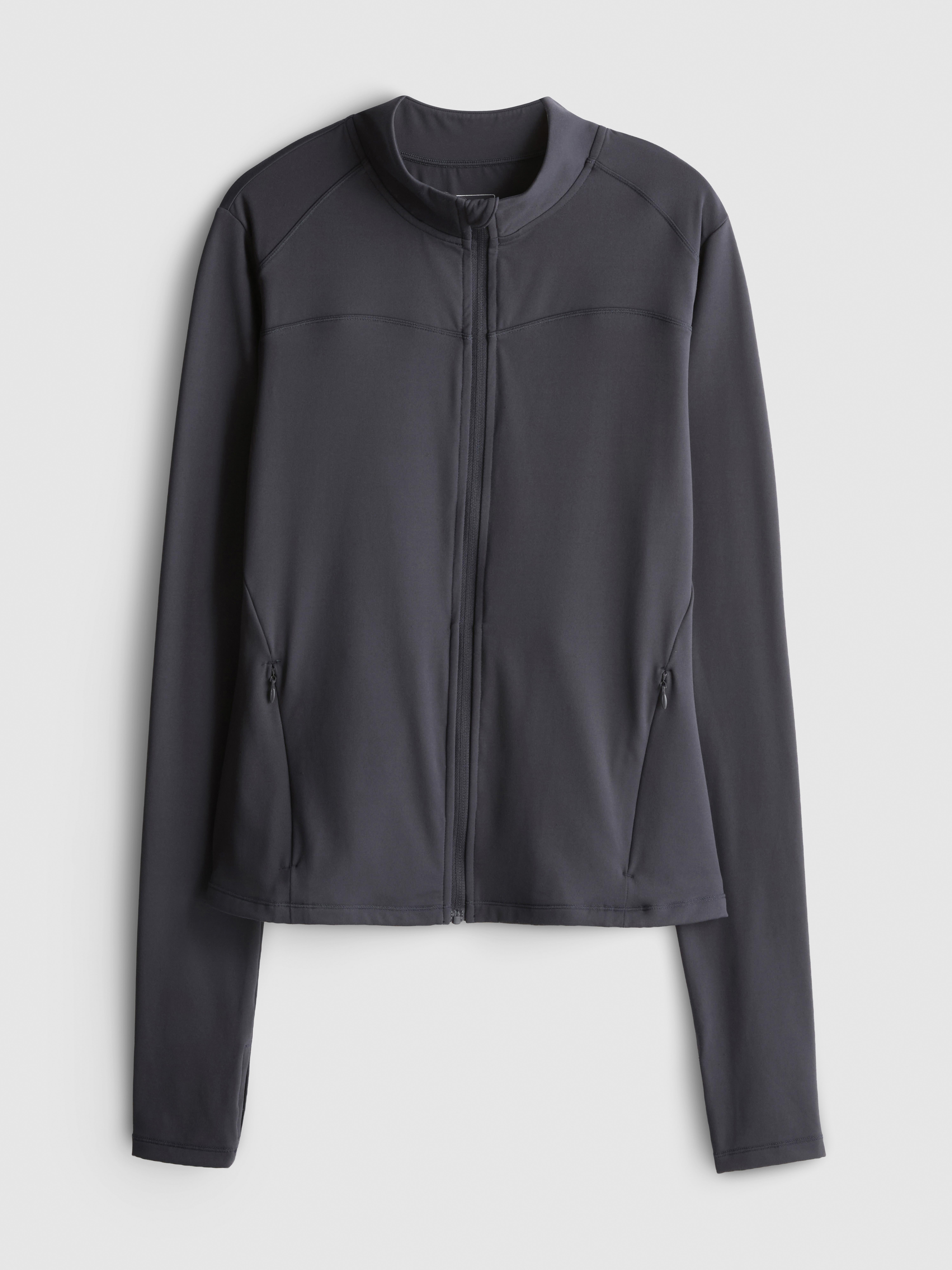 Buttery Soft Zip Through Active Jacket - Petrol