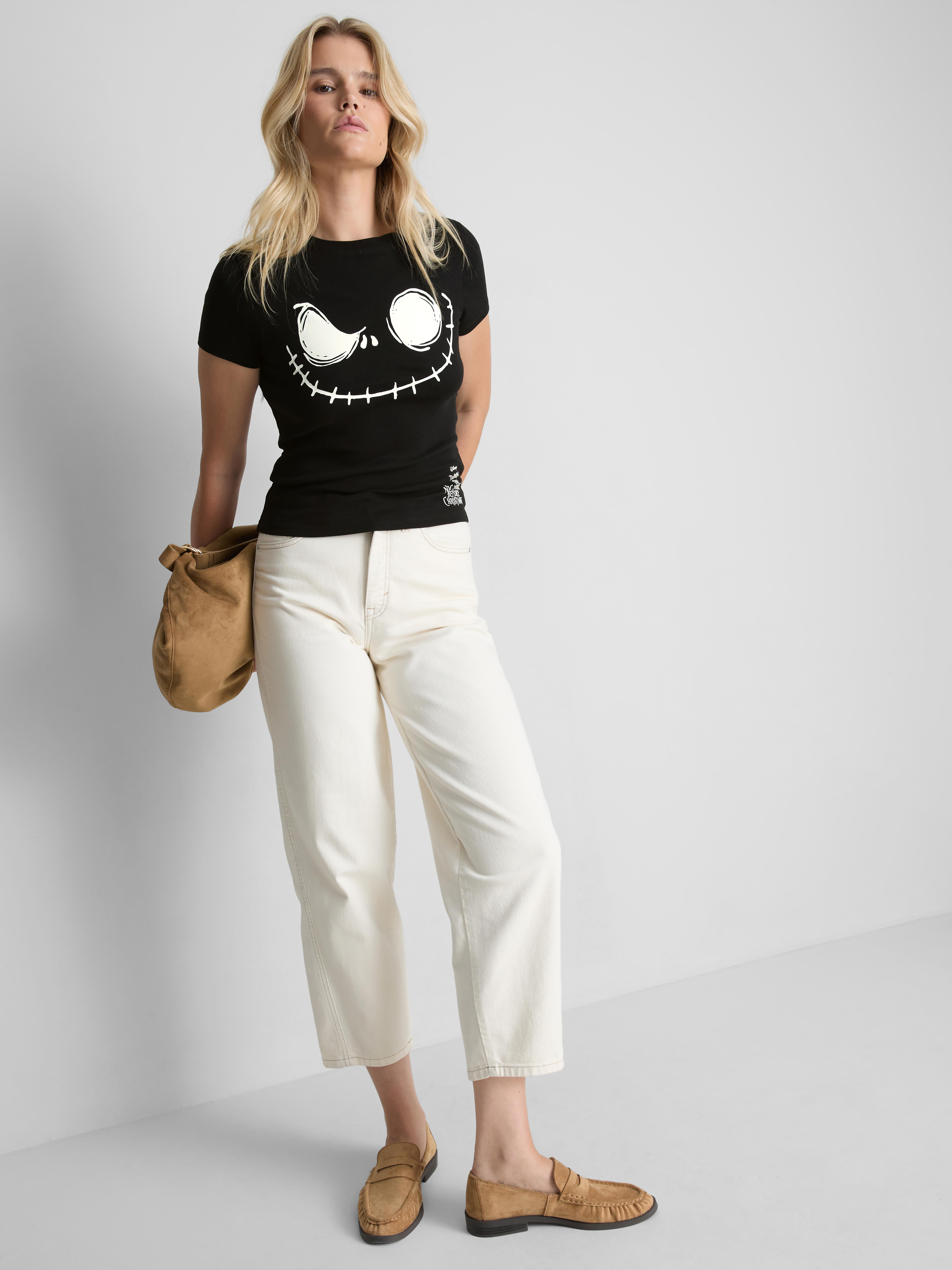 Disney Tim Burton's The Nightmare Before Xmas Graphic Baby Tee - Black