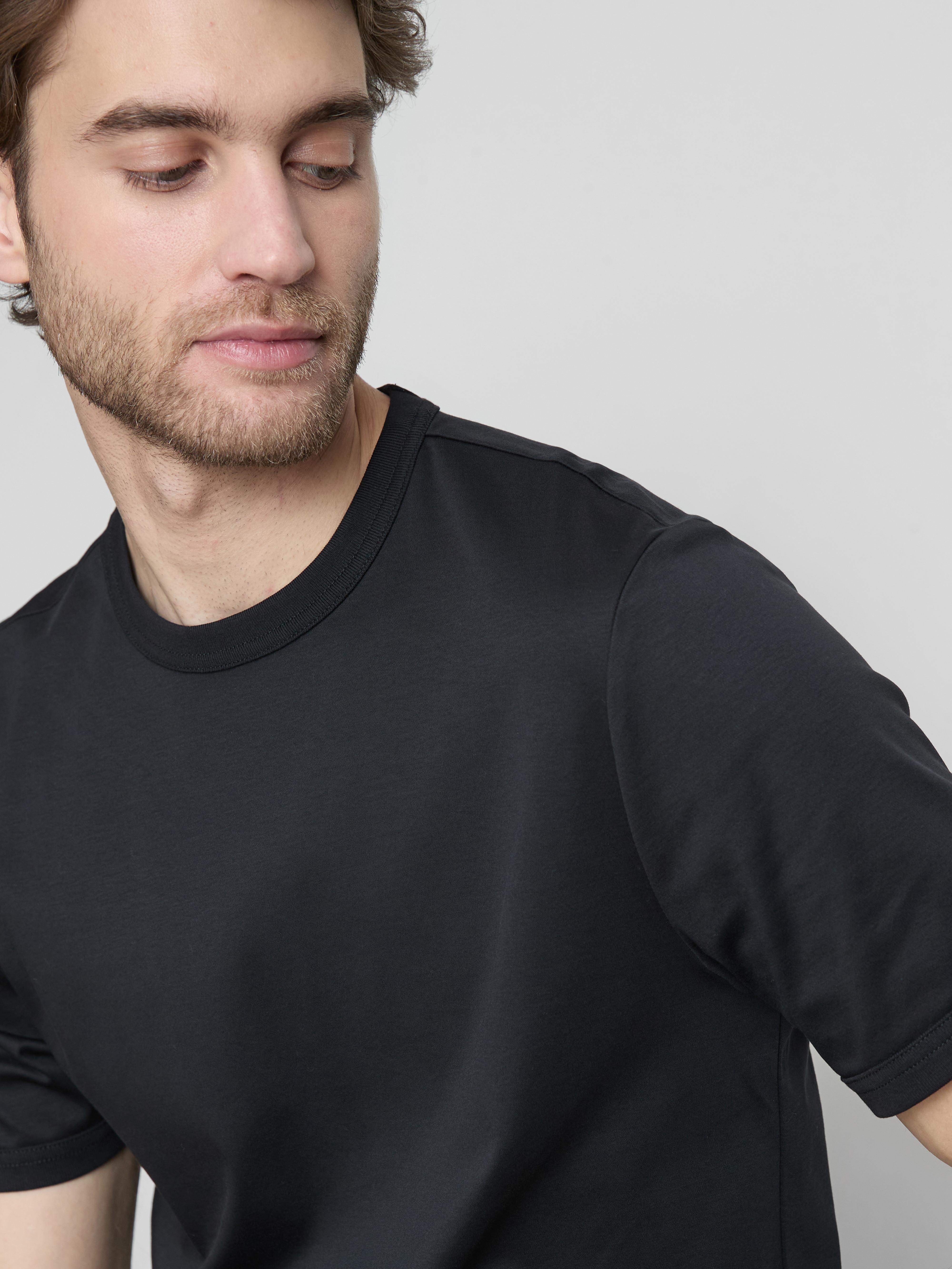 The Edit Mercerized Slim-Fit T-Shirt - Black