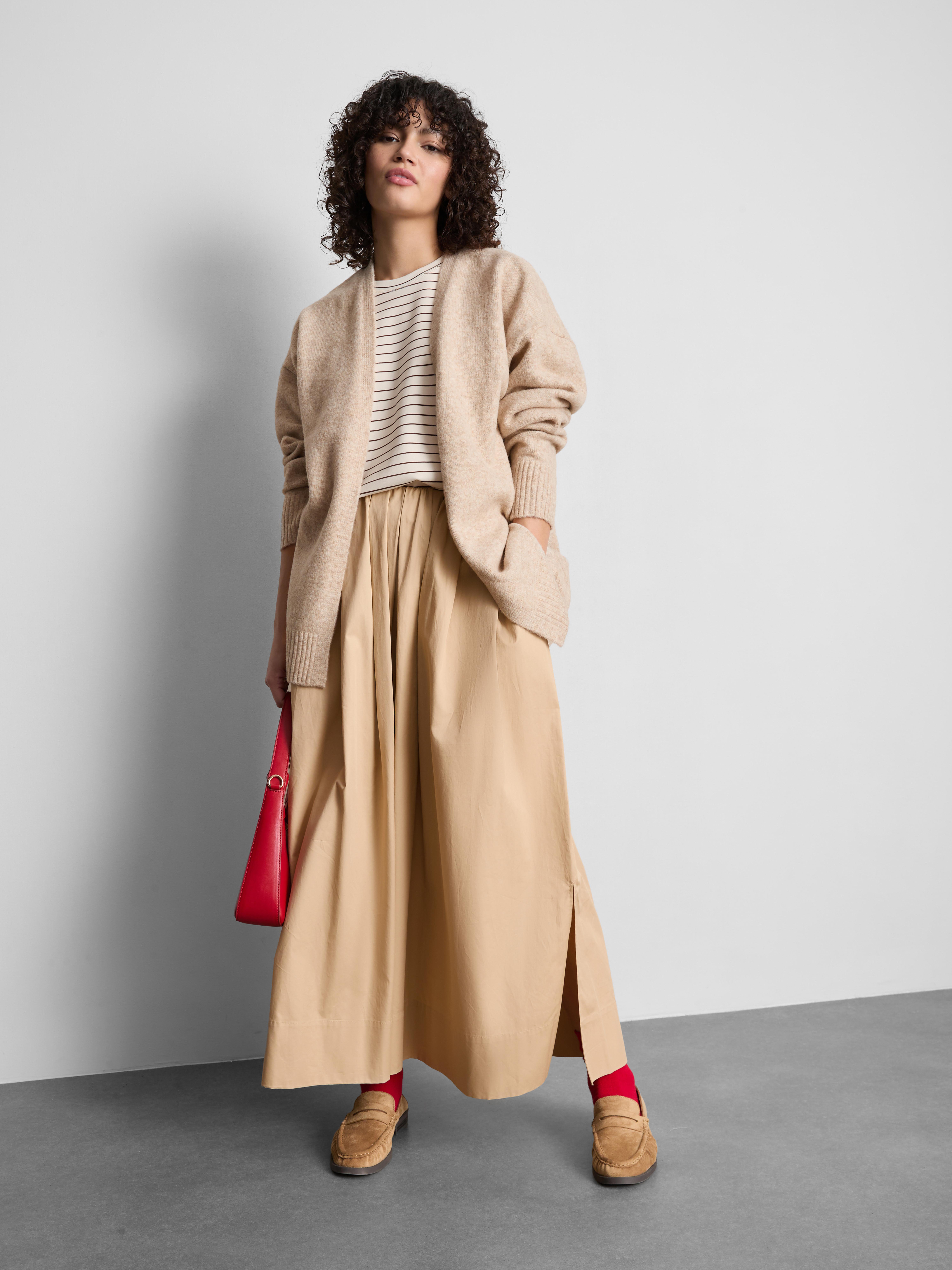 Classic Relaxed Knitted Cardigan - Oatmeal