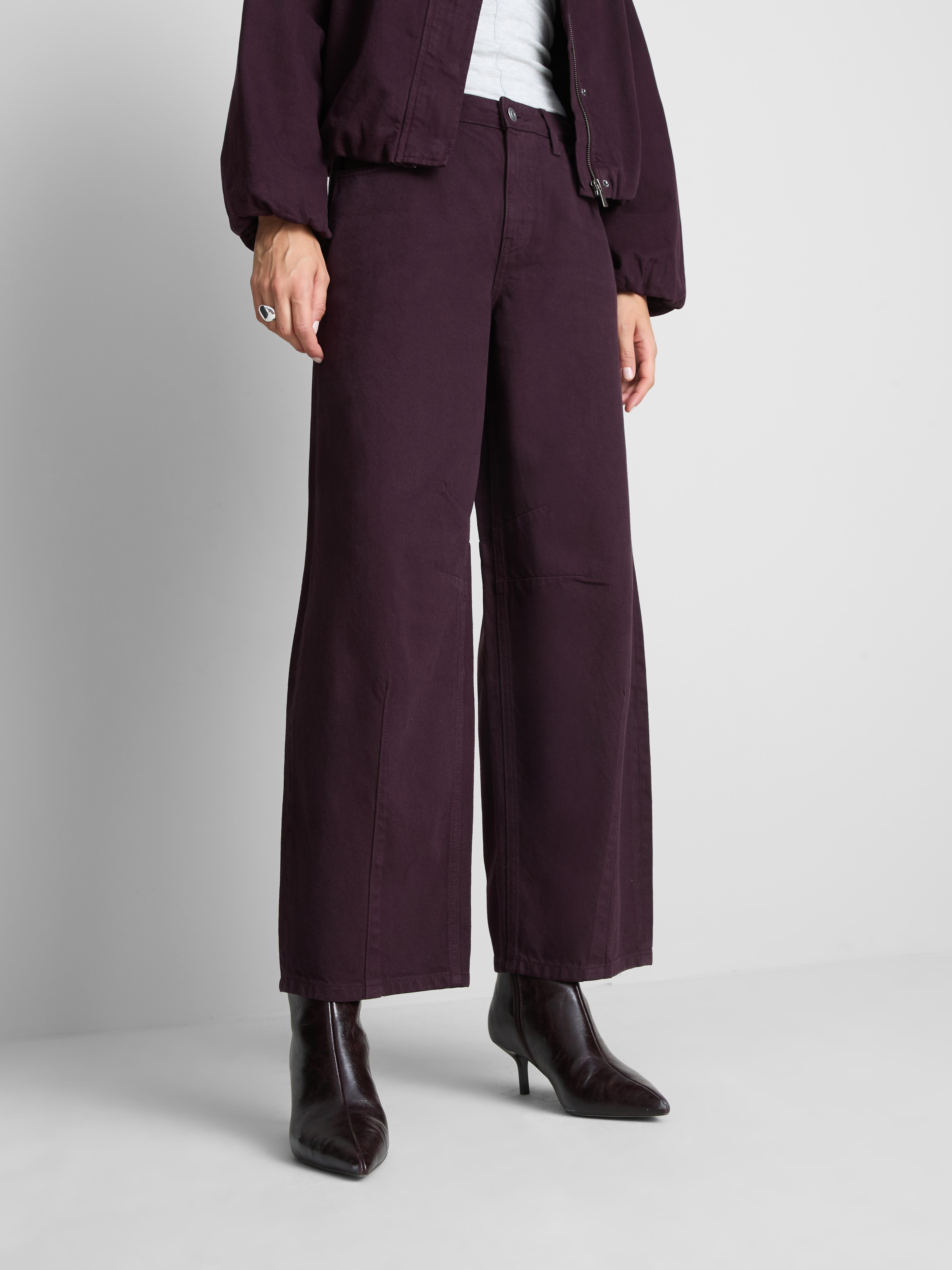 Paula Echevarría Curve Baggy Jeans - Plum