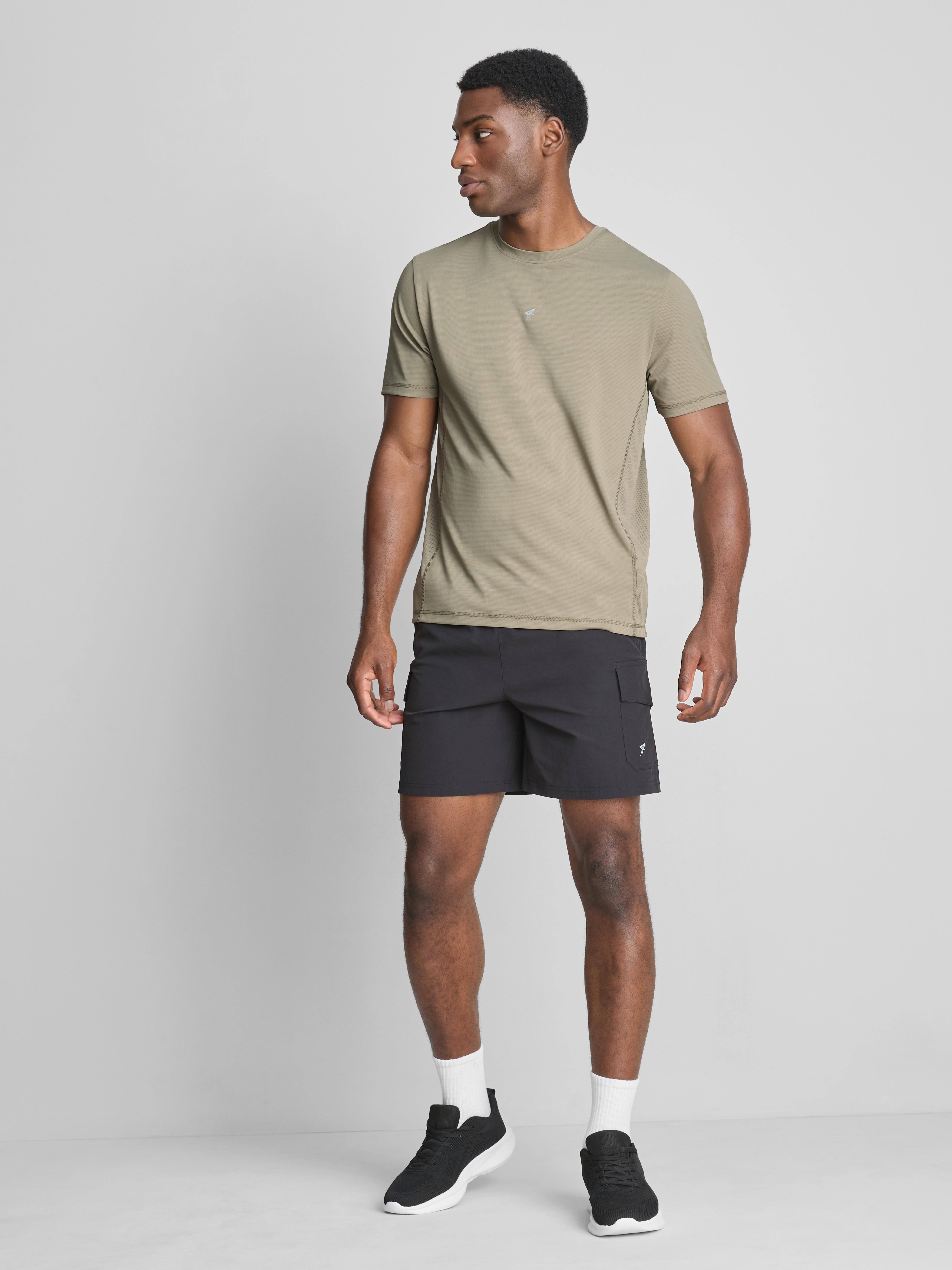 Panelled Gym T-Shirt - Light Green