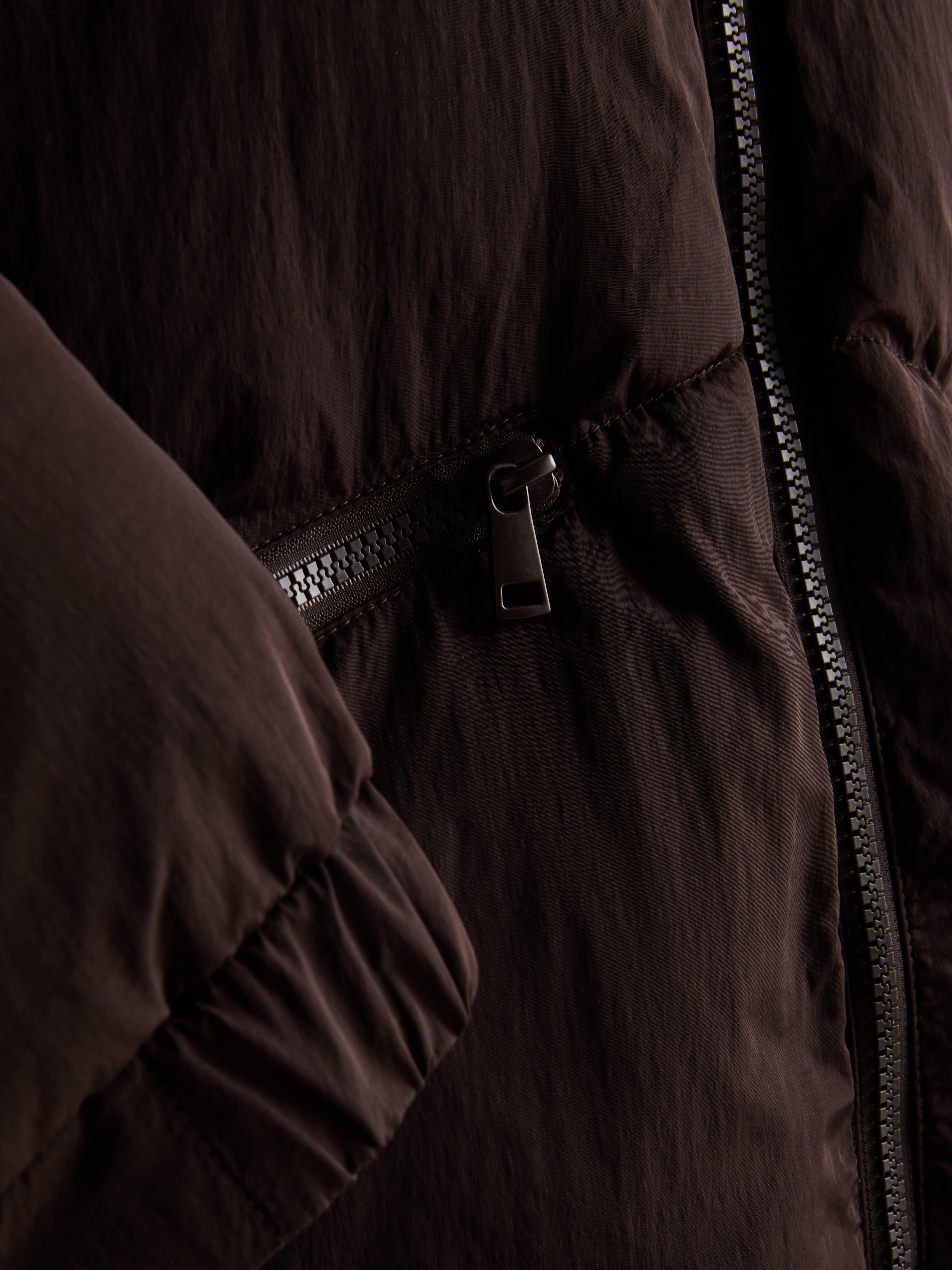 Quilted Puffer Jacket - Dark Purple