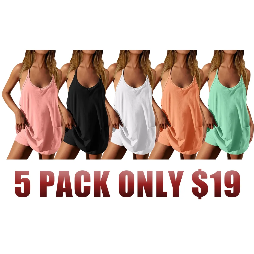 Halara Women's Sleeveless Athletic Dress with Built-In Shorts