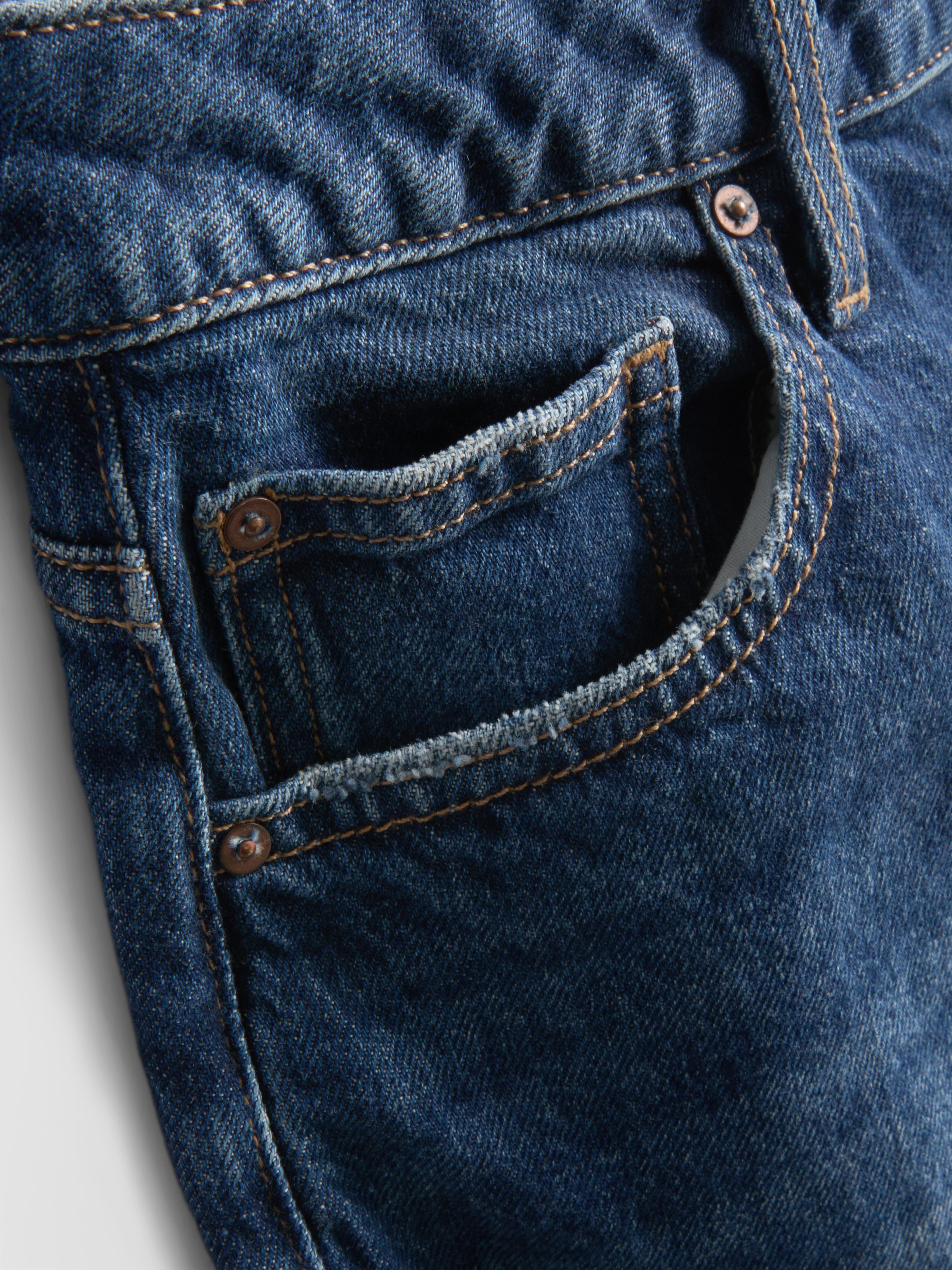 High-Waisted Straight-Leg Jeans - Indigo