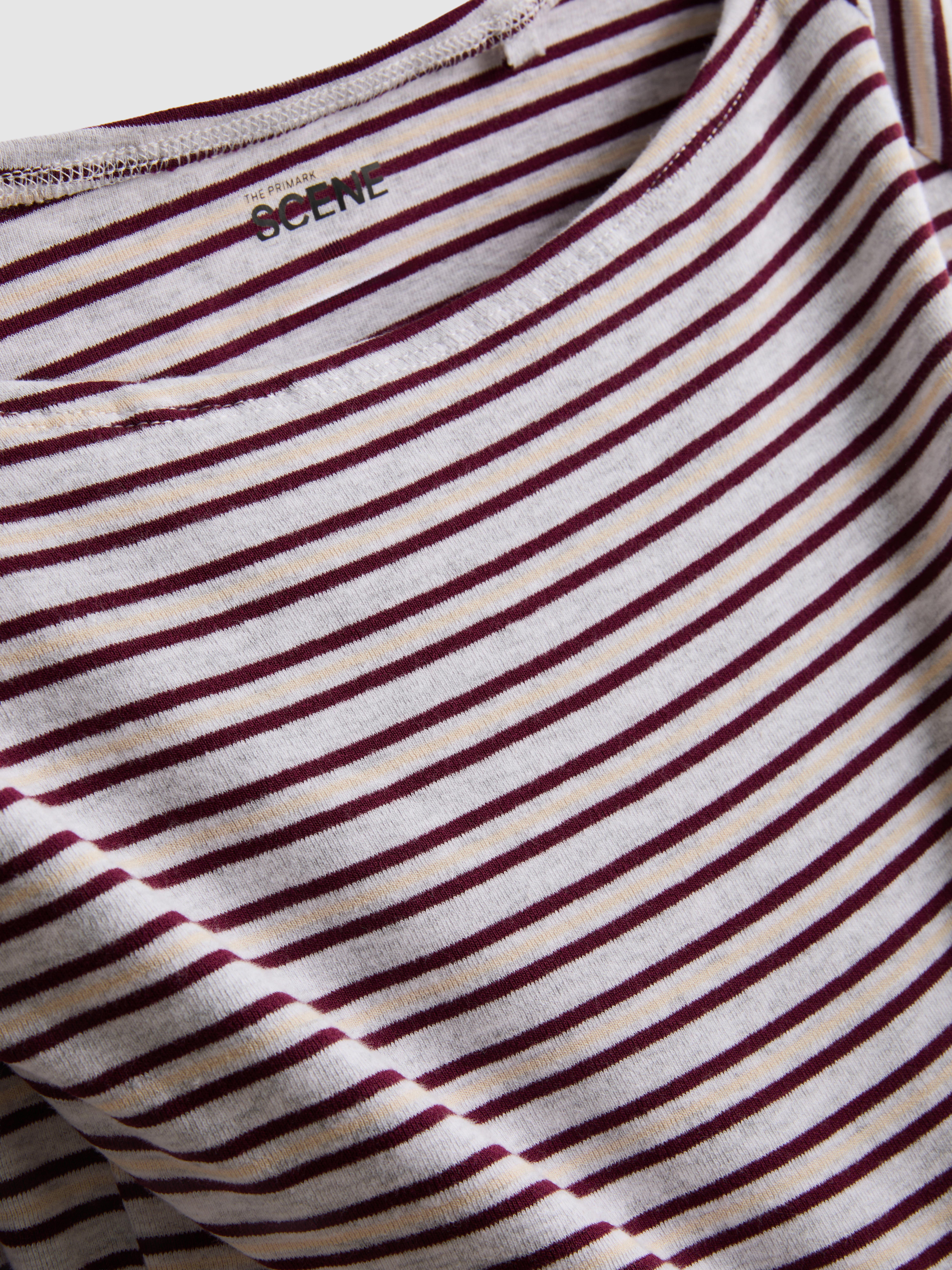 The Primark Scene | Cropped Striped Bardot Top - Multi