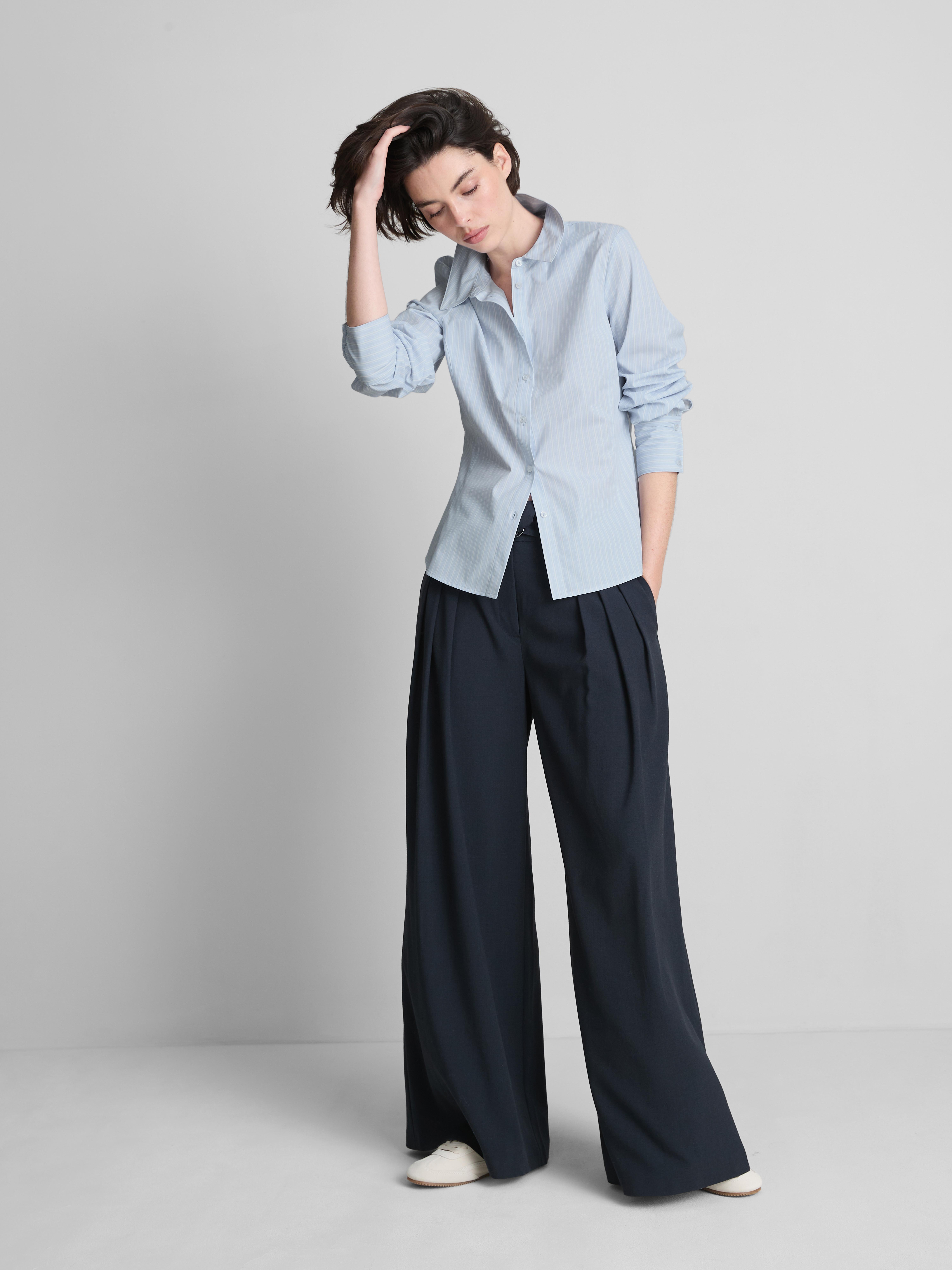 Long Sleeve Workwear Shirt - Mid Blue