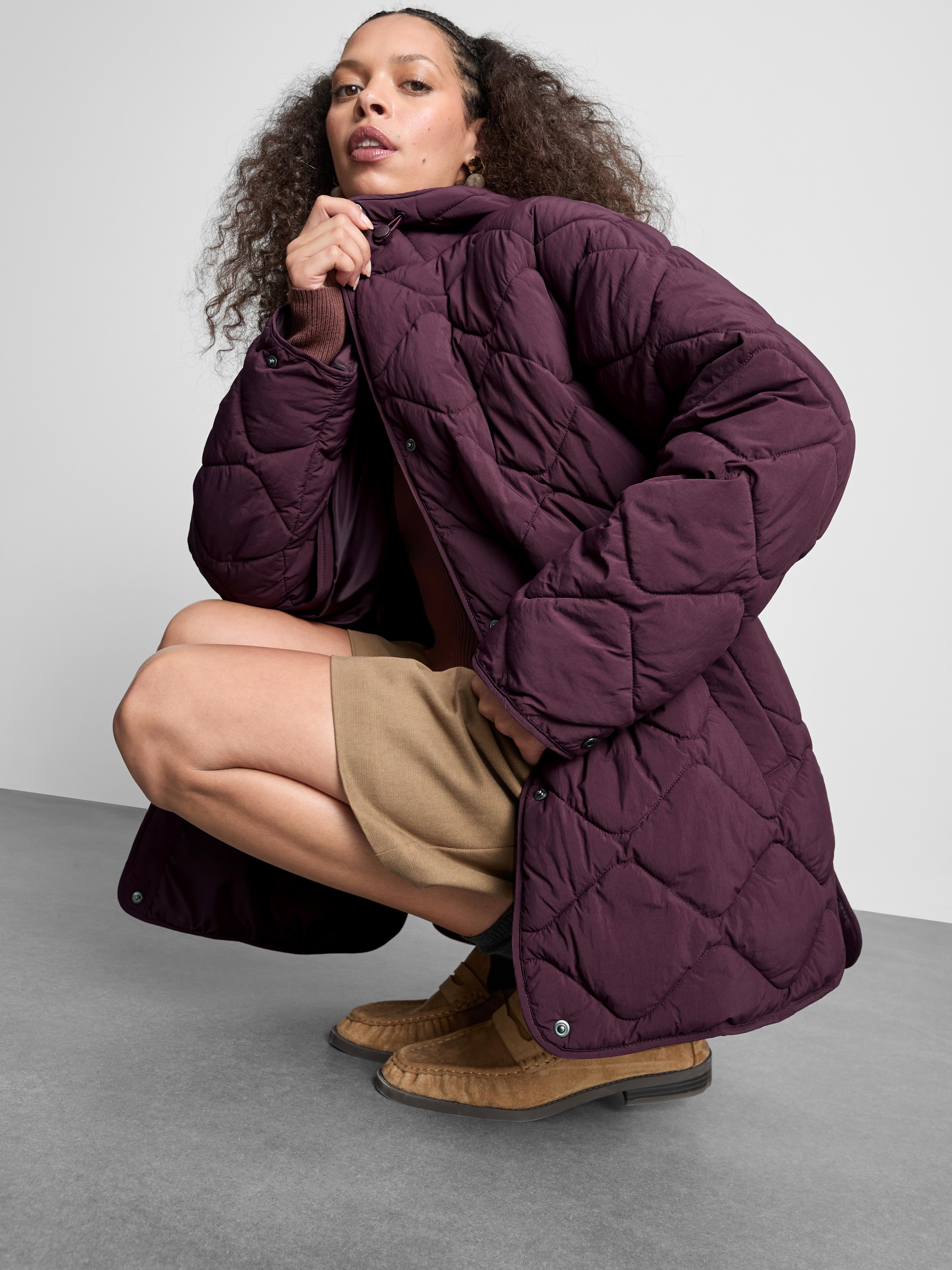 Hooded Quilted Jacket - Fig