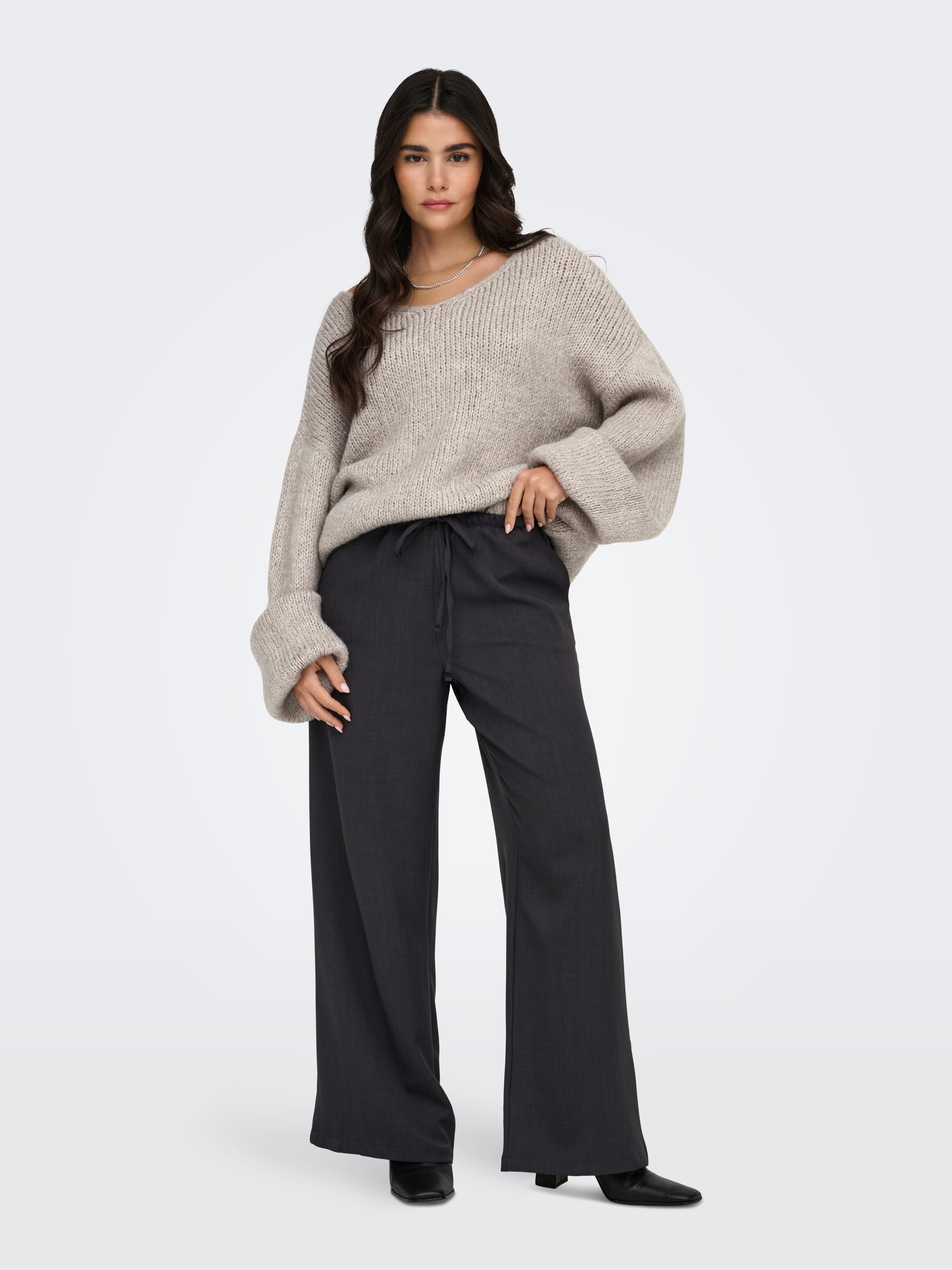 JDYDINEA Knitted pullover Chateau Gray