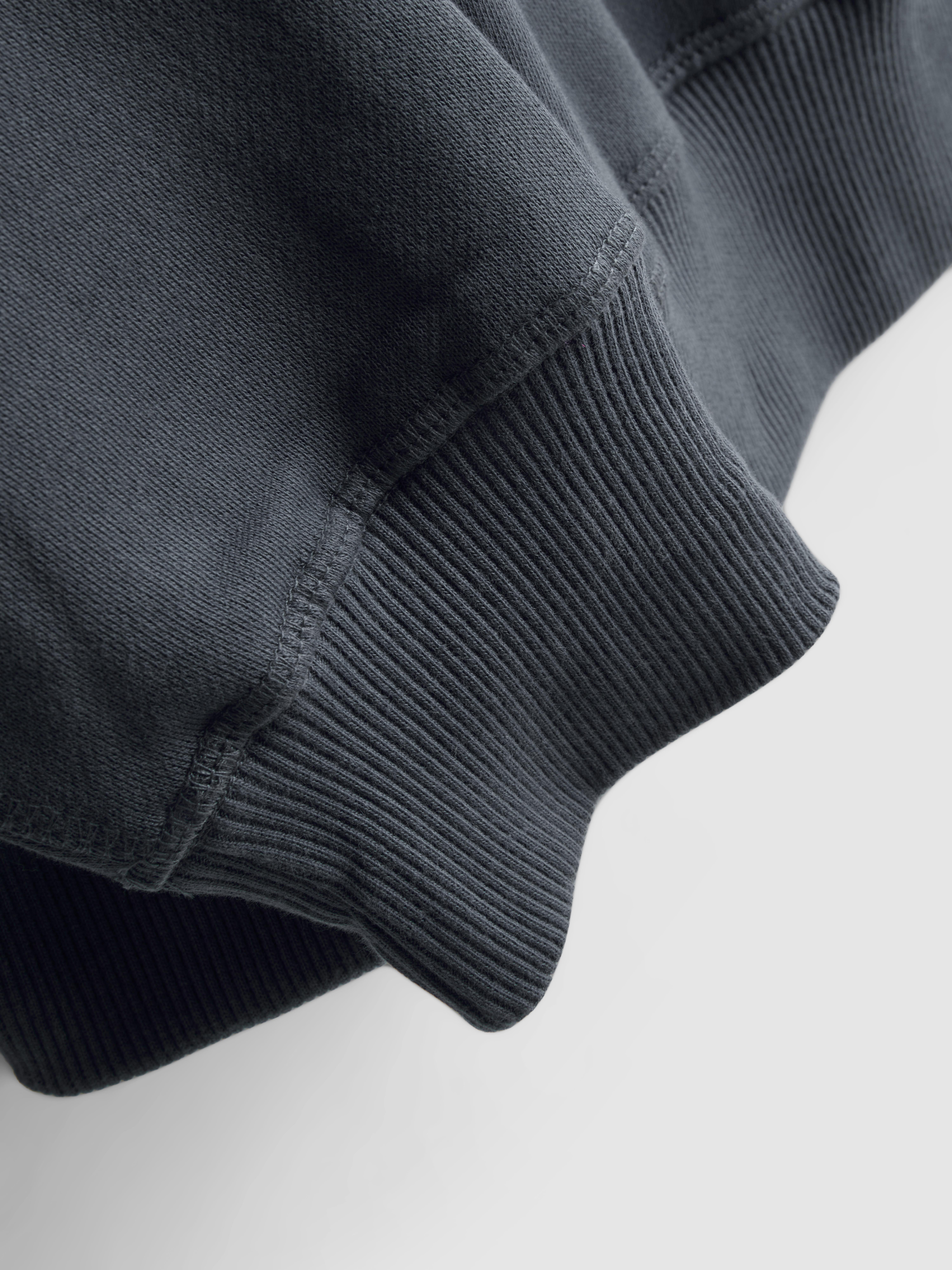 Cotton Rich Oversized Crew Neck Sweatshirt - Charcoal