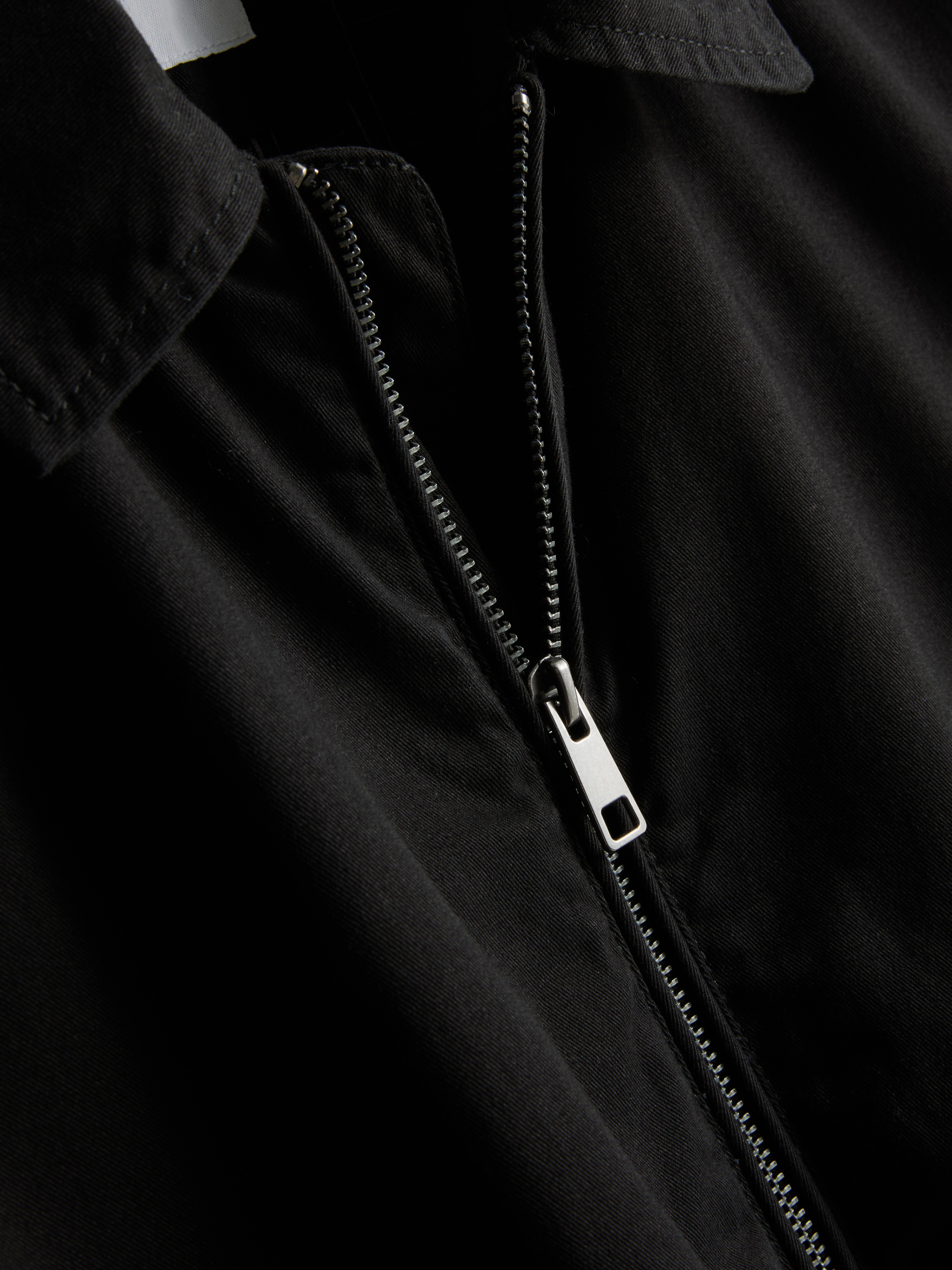 Collared Harrington Jacket - Black