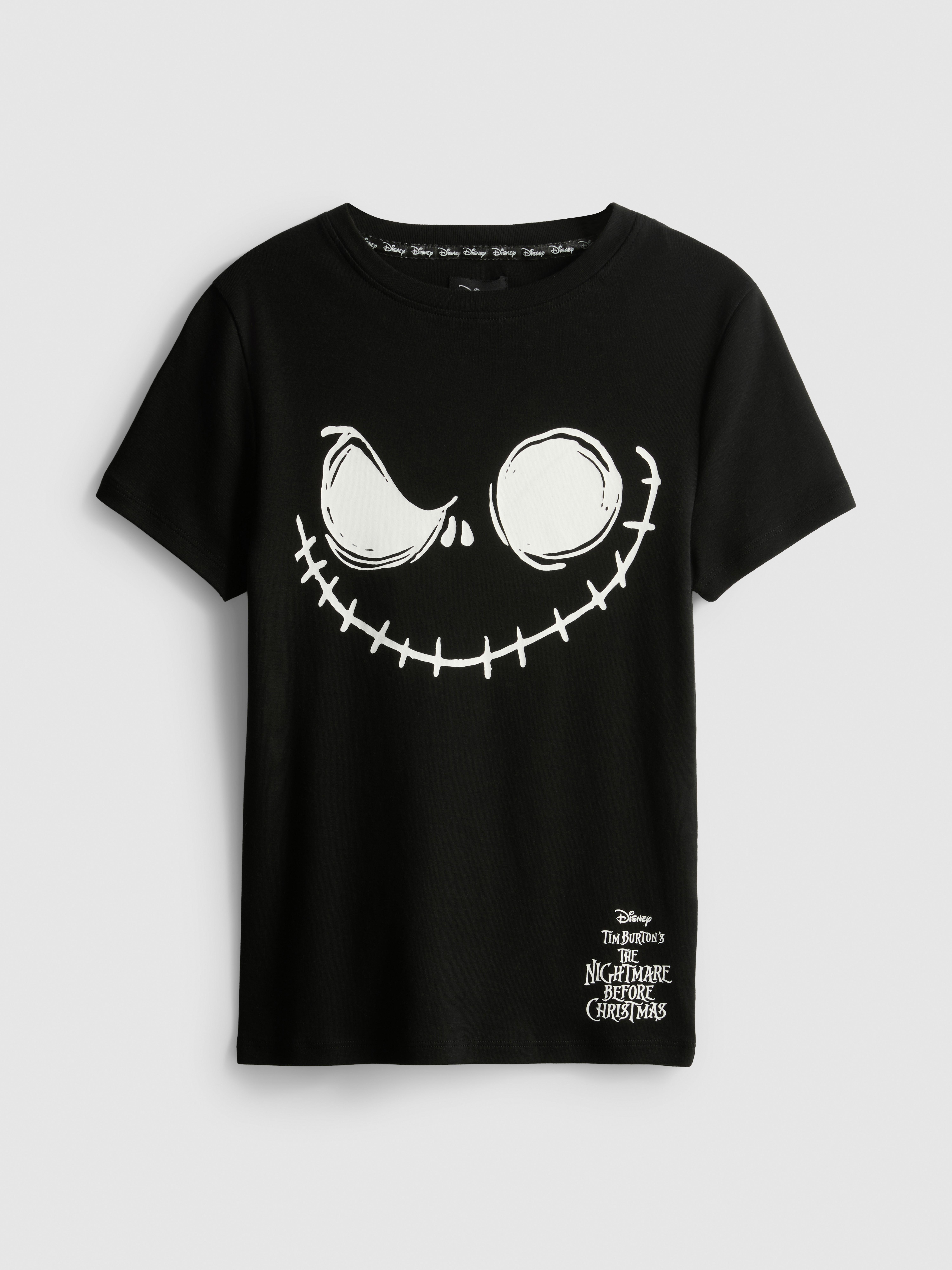 Disney Tim Burton's The Nightmare Before Xmas Graphic Baby Tee - Black