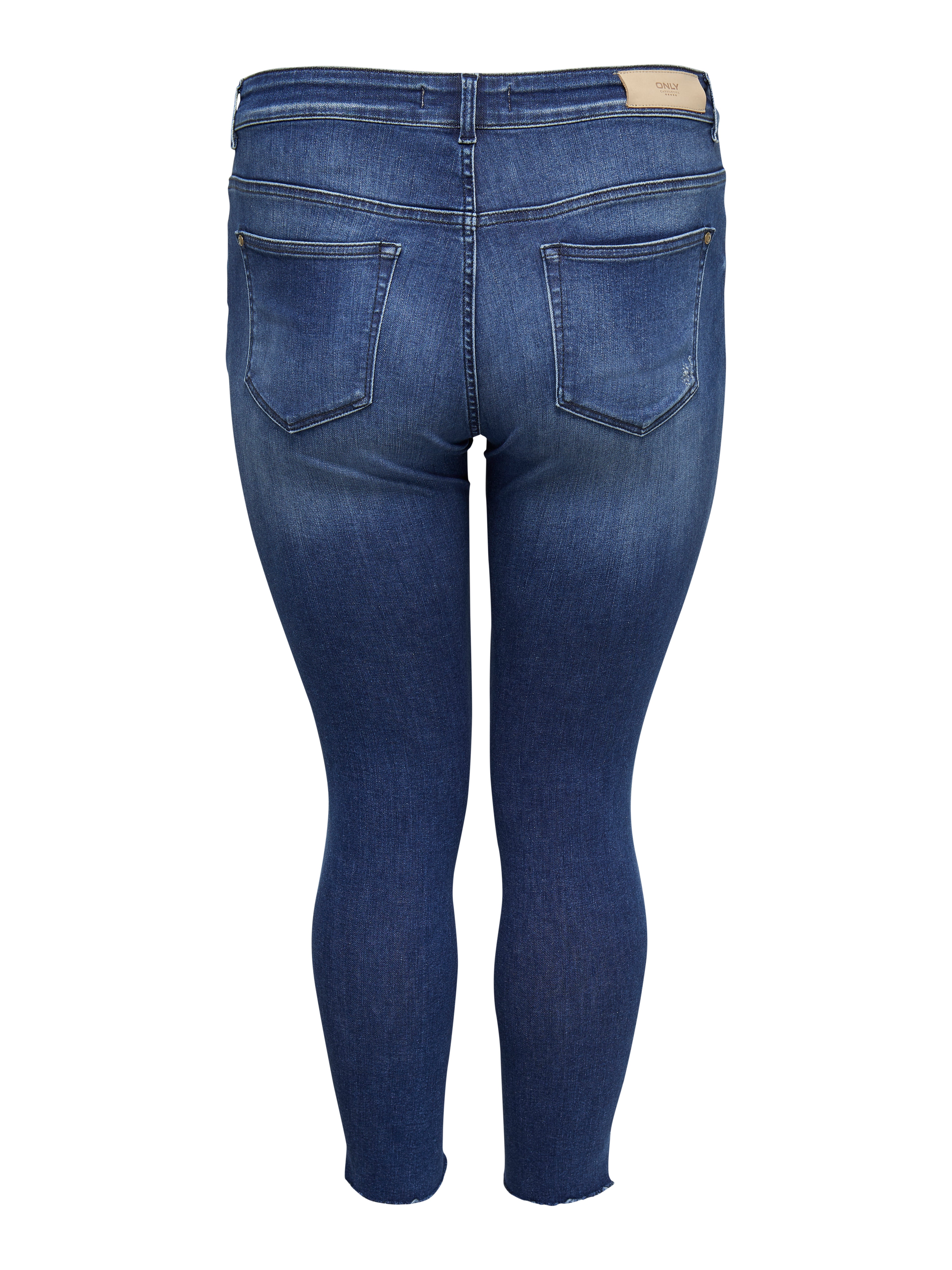 CARWILLY Regular waist Skinny Fit Ankle length Jeans Medium Blue Denim