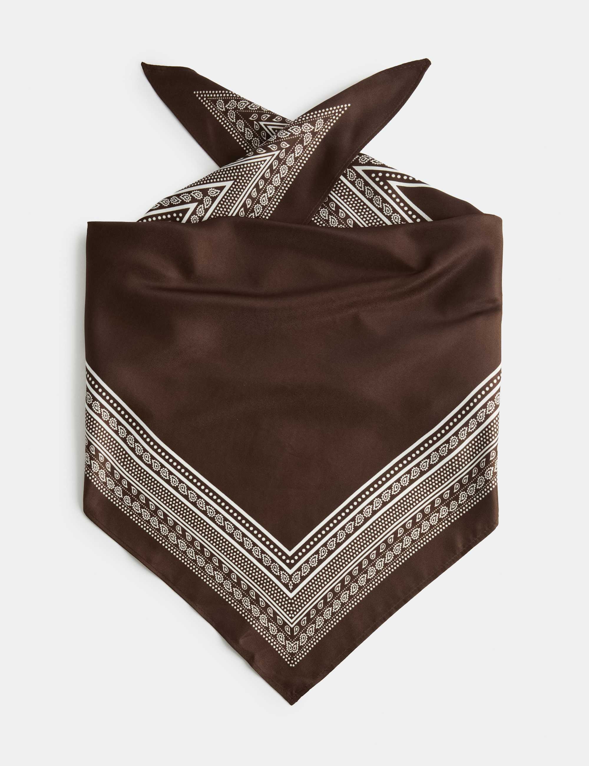 Satin Triangle Printed Neckerchief