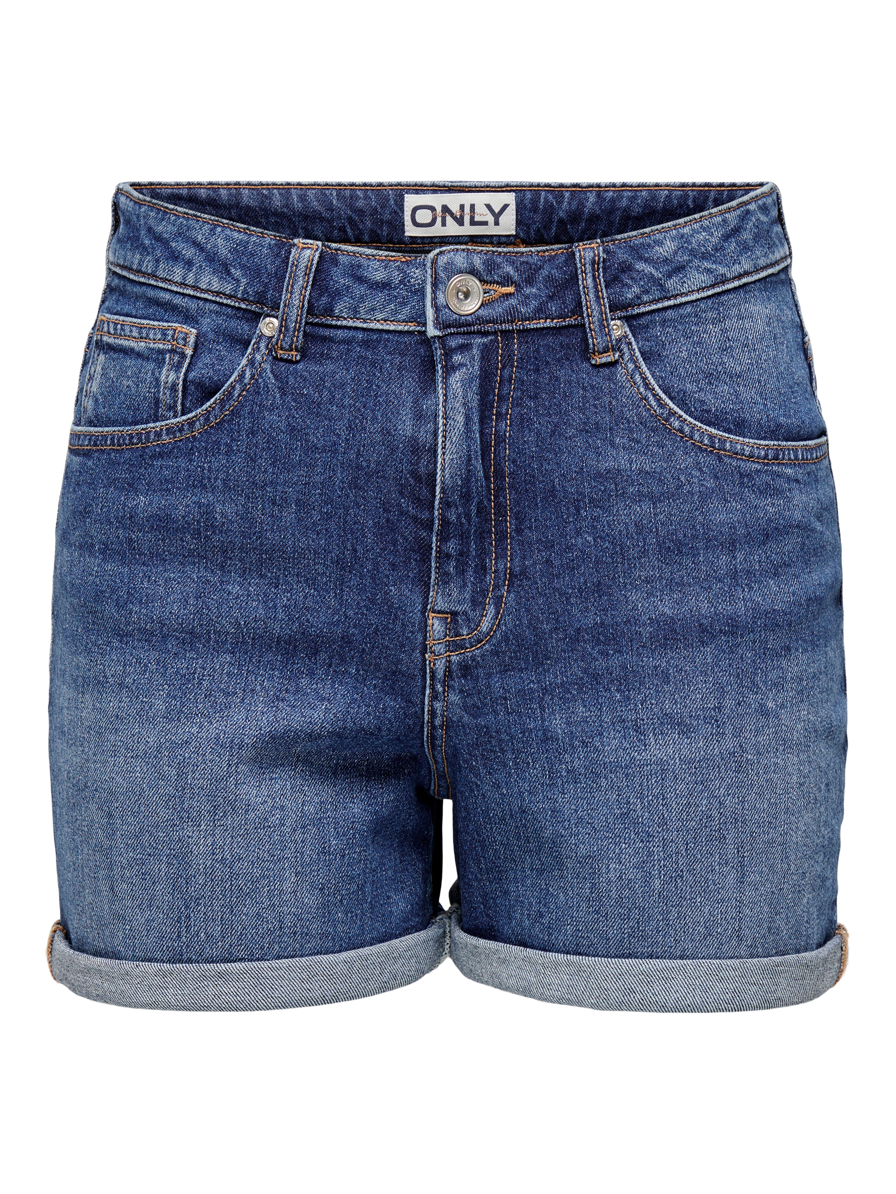 ONLJOSEPHINE High waist Regular Fit Shorts Medium Blue Denim