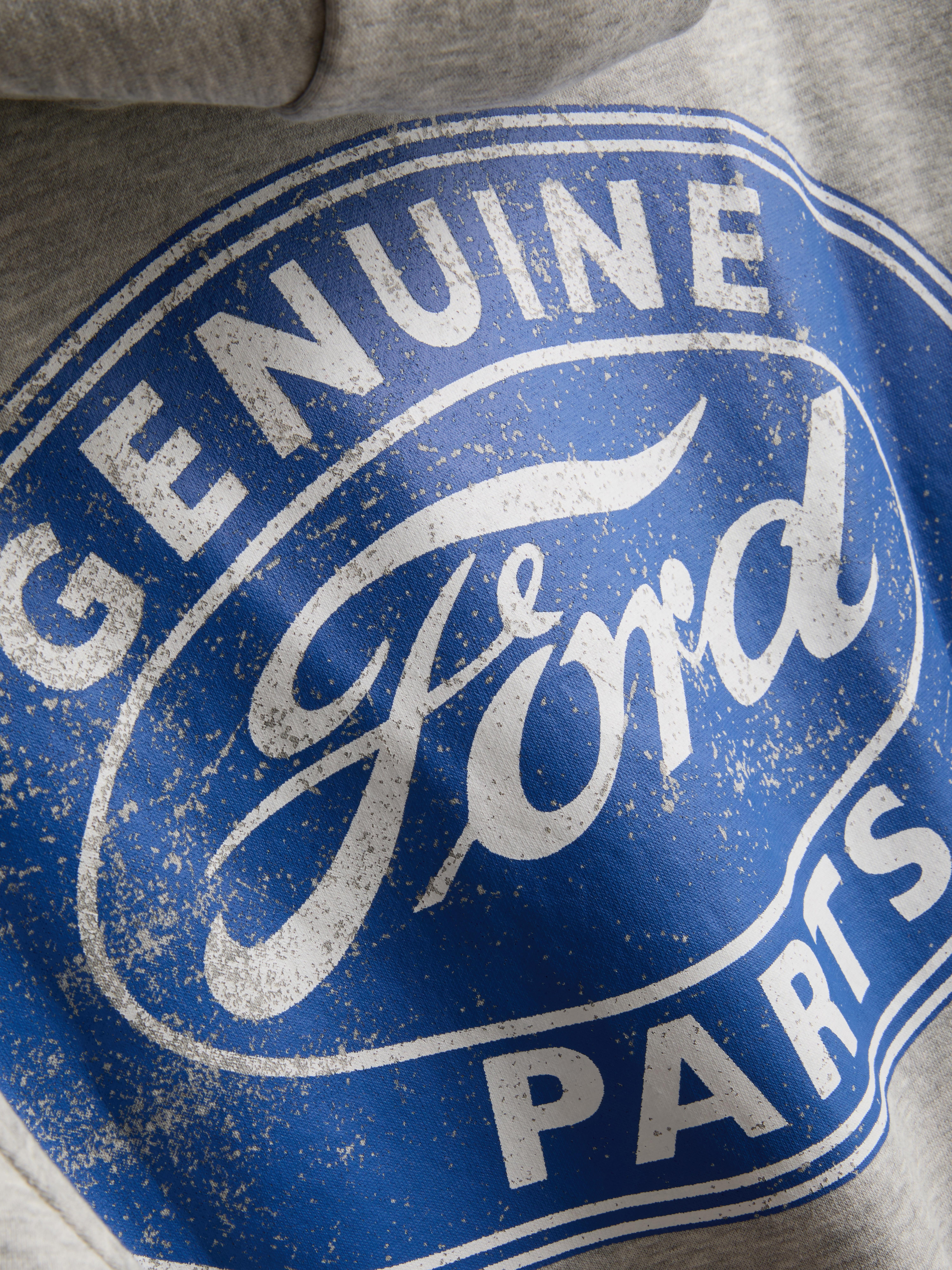 Ford Cotton Rich Badge Hoodie - Gray Heather