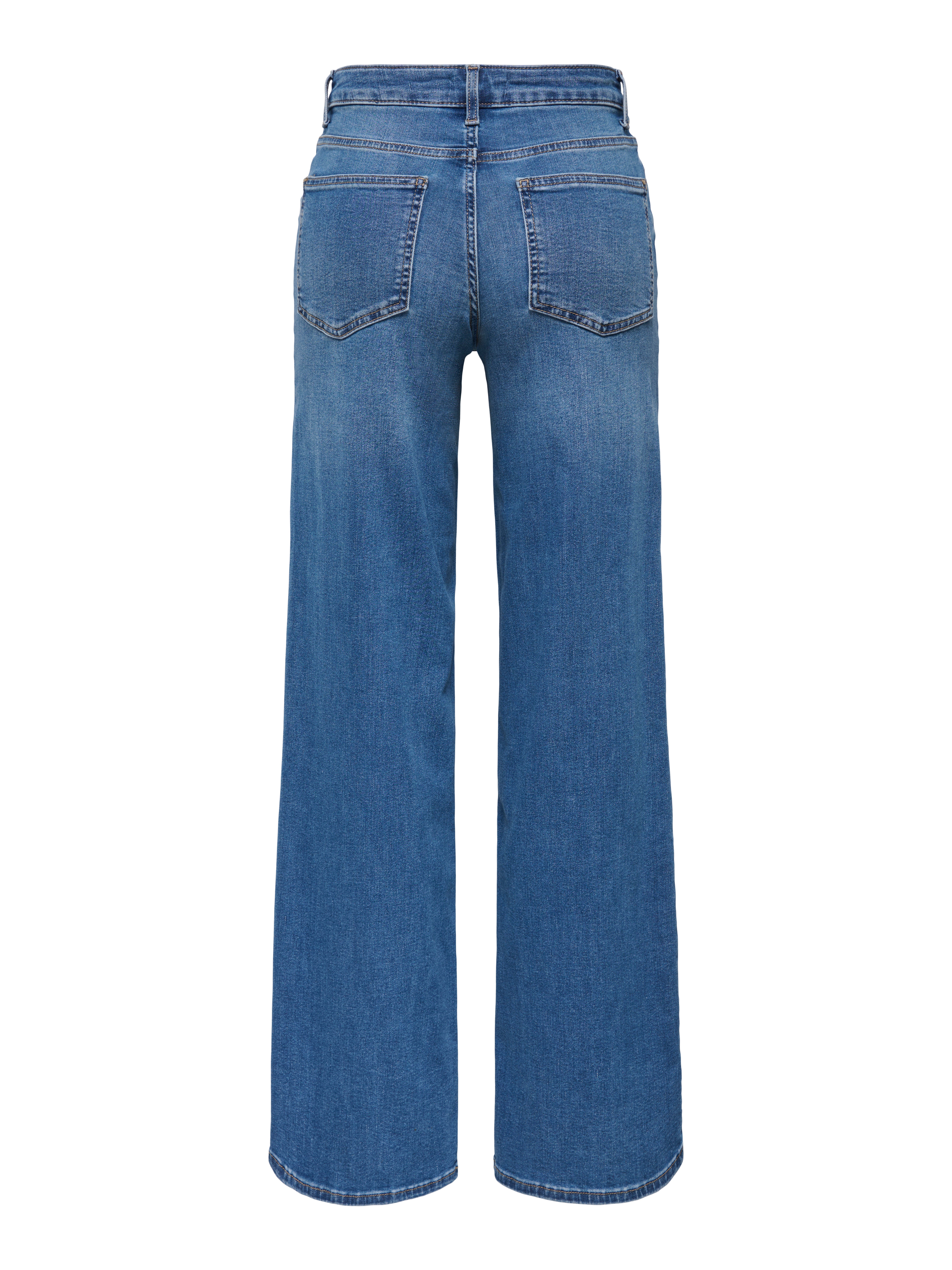 ONLMADISON High waist Wide Leg Fit Jeans Medium Blue Denim