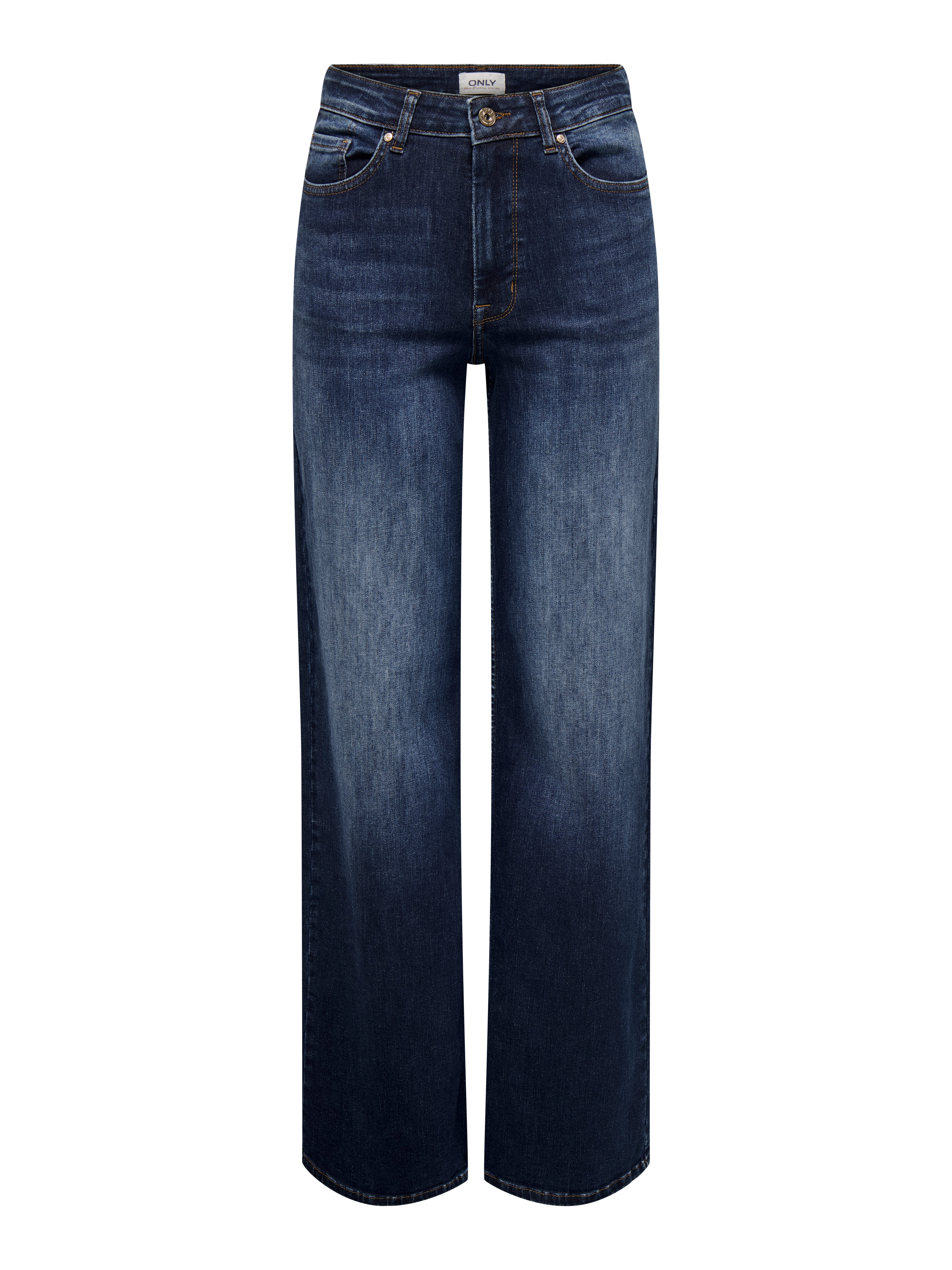 ONLMADISON High waist Wide Leg Fit Jeans Dark Blue Denim