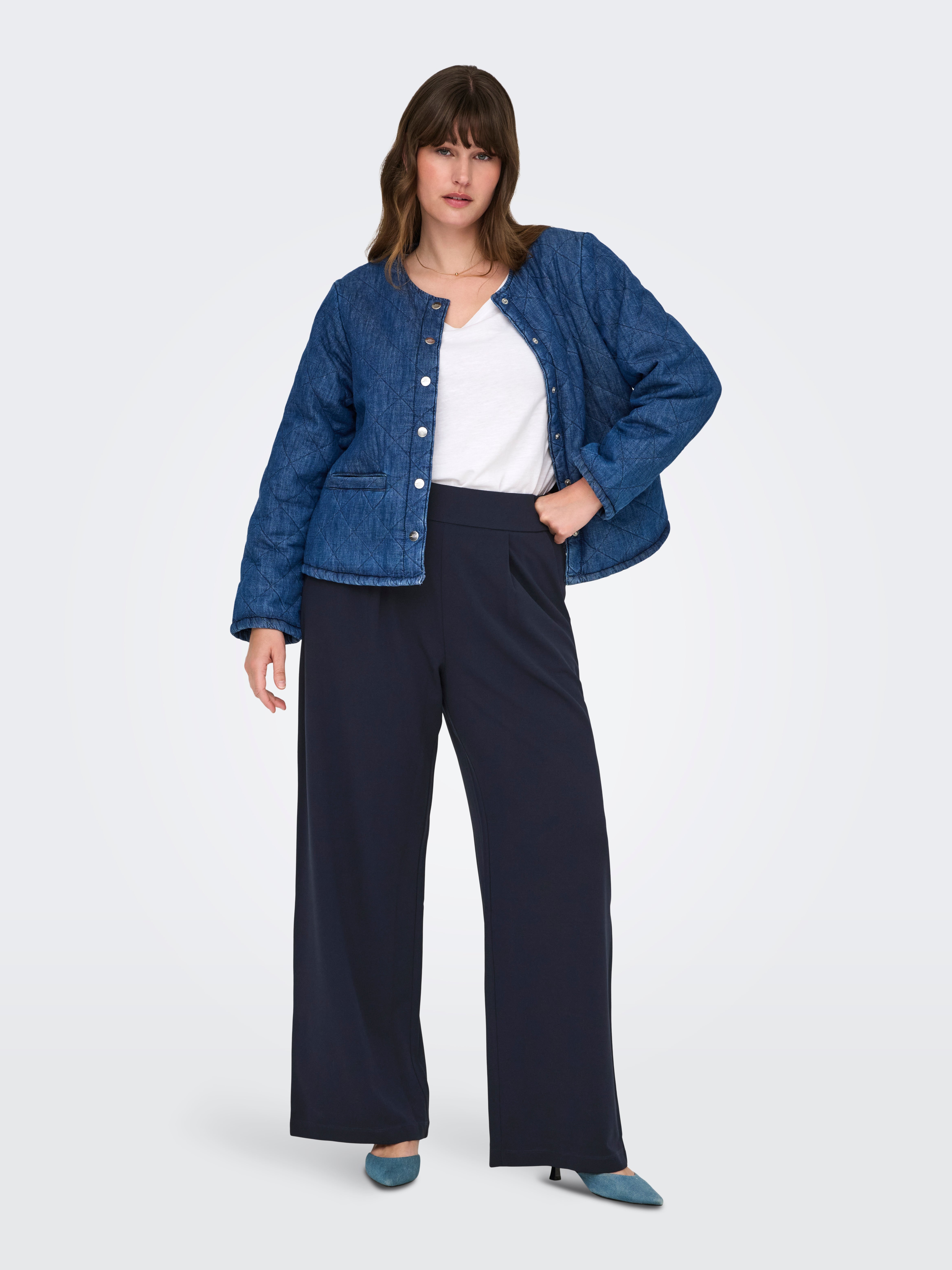 CARSTILLA Regular Fit Wide-leg trousers Night Sky