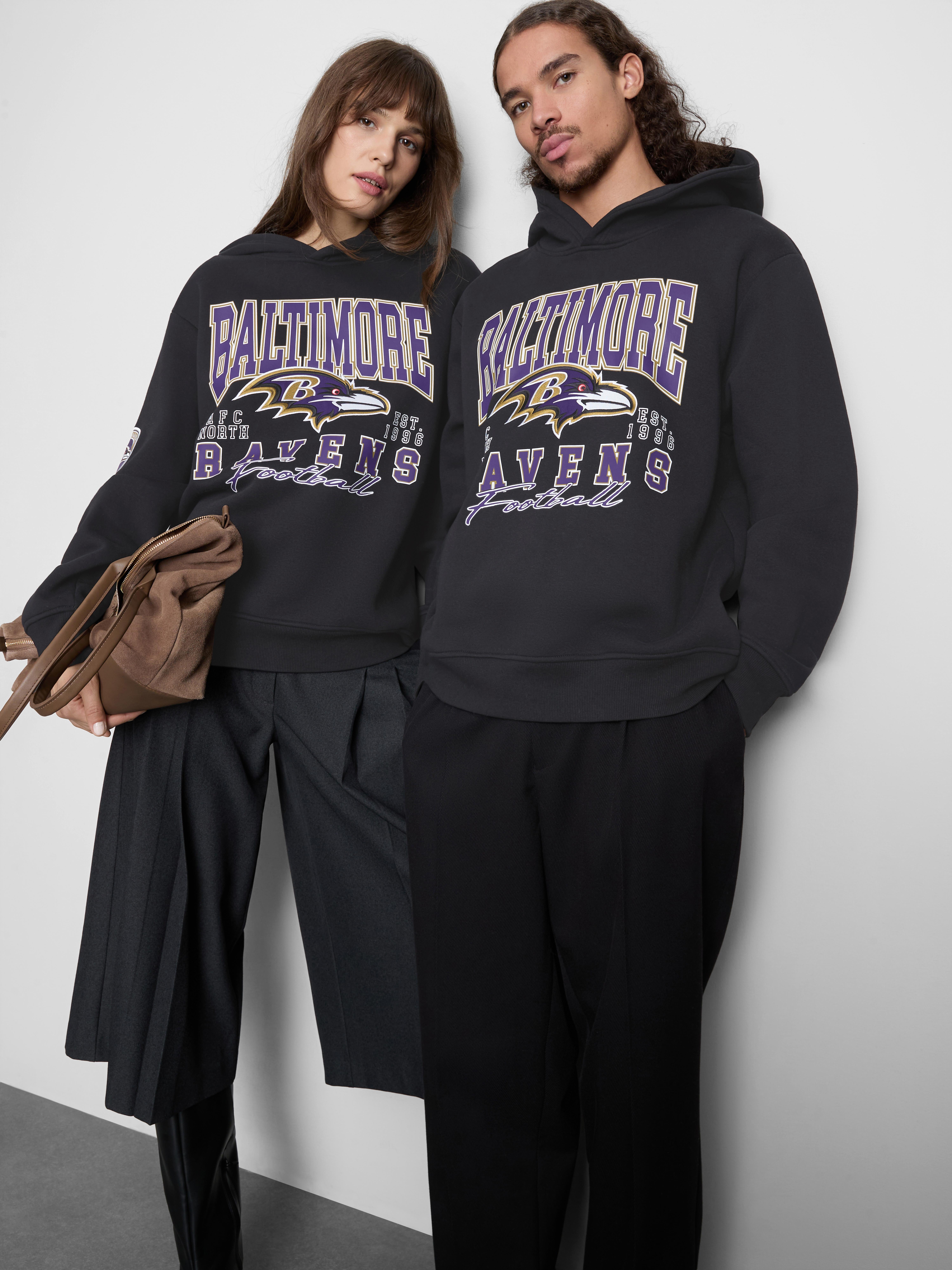 NFL Baltimore Ravens Cotton-Rich Hoodie - Black