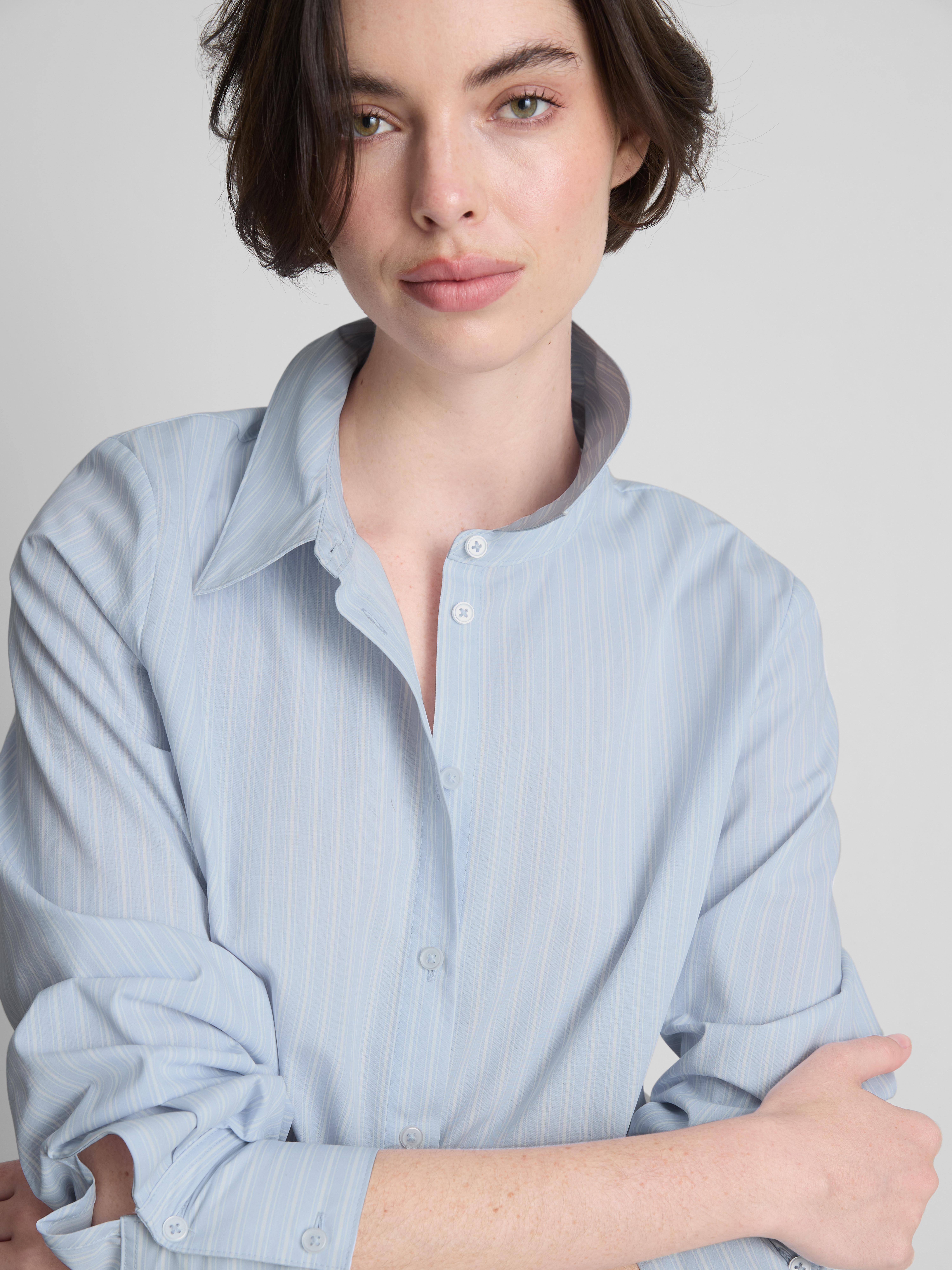 Long Sleeve Workwear Shirt - Mid Blue
