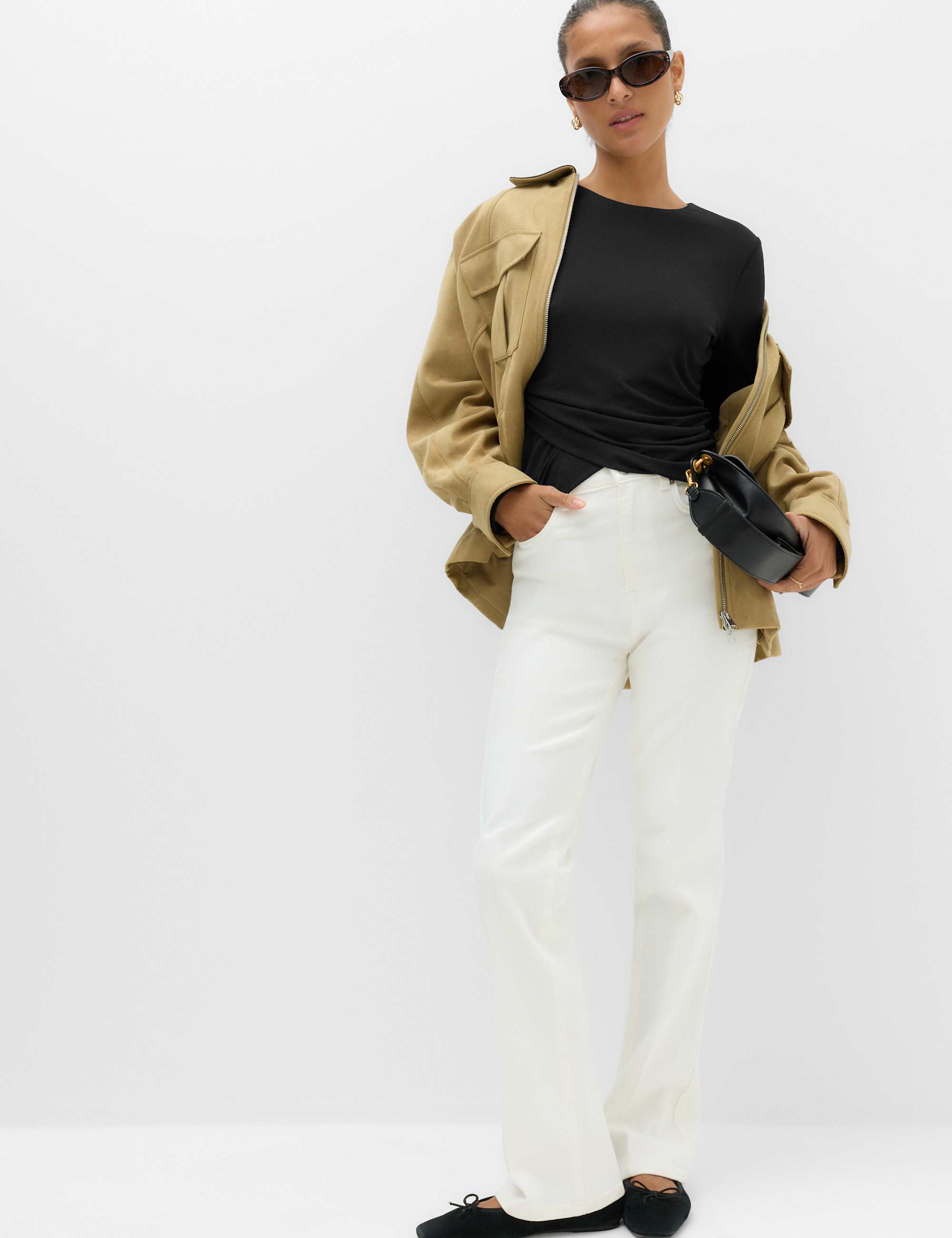 Long Sleeve Wrap Hem Top