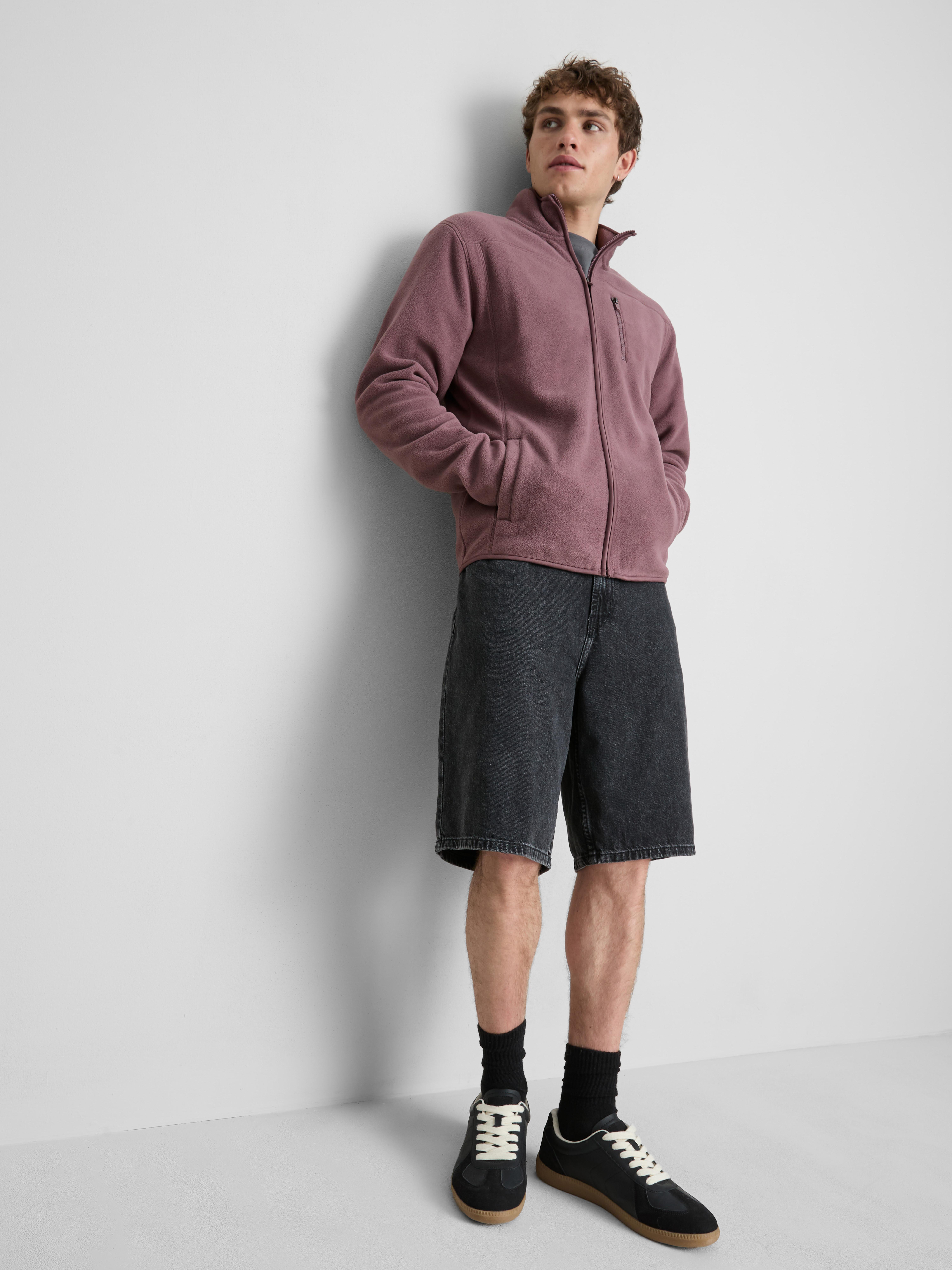 Zip-Up Fleece Jacket - Pink