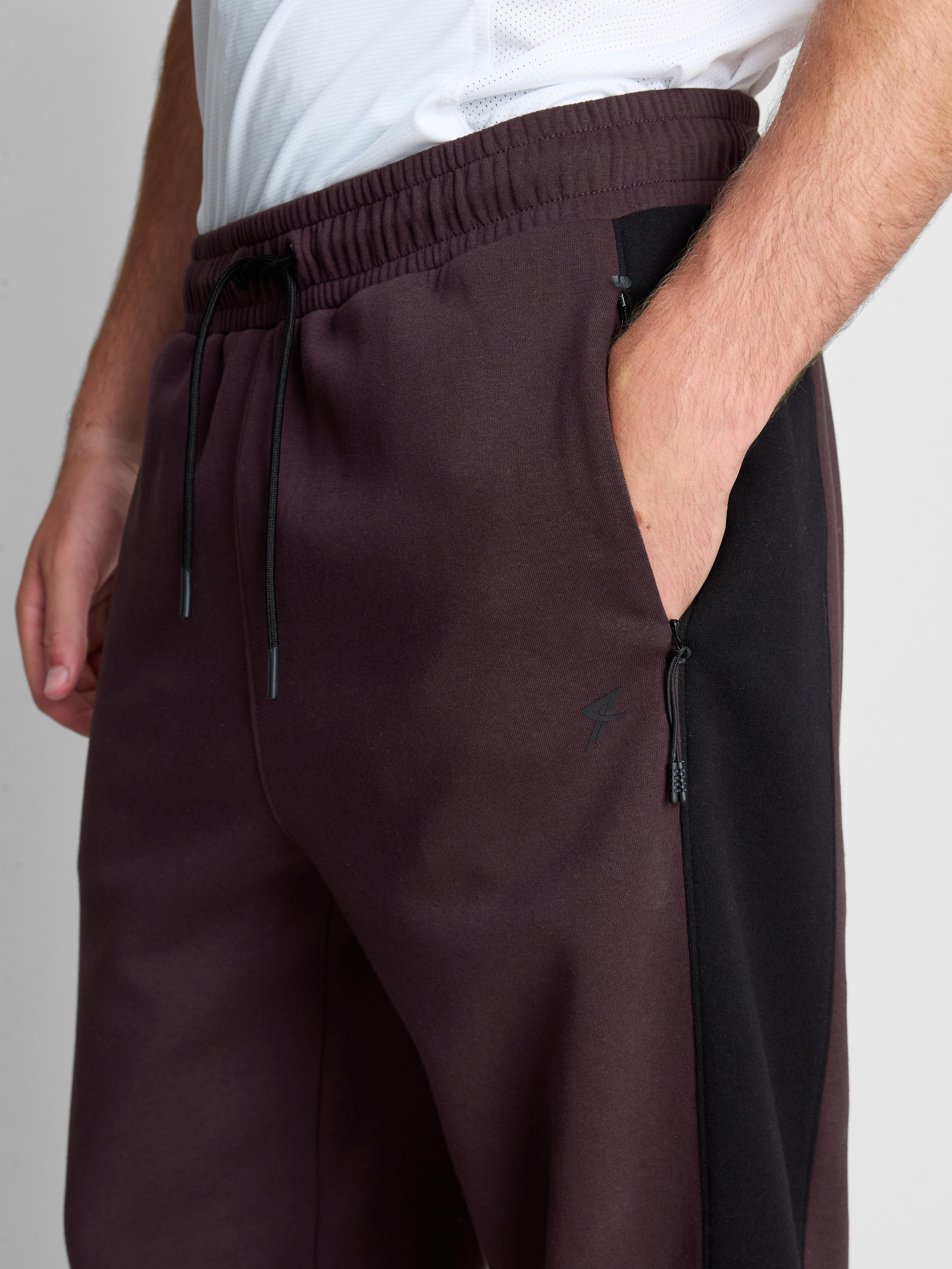 Side Panel Performance Joggers - Burgundy